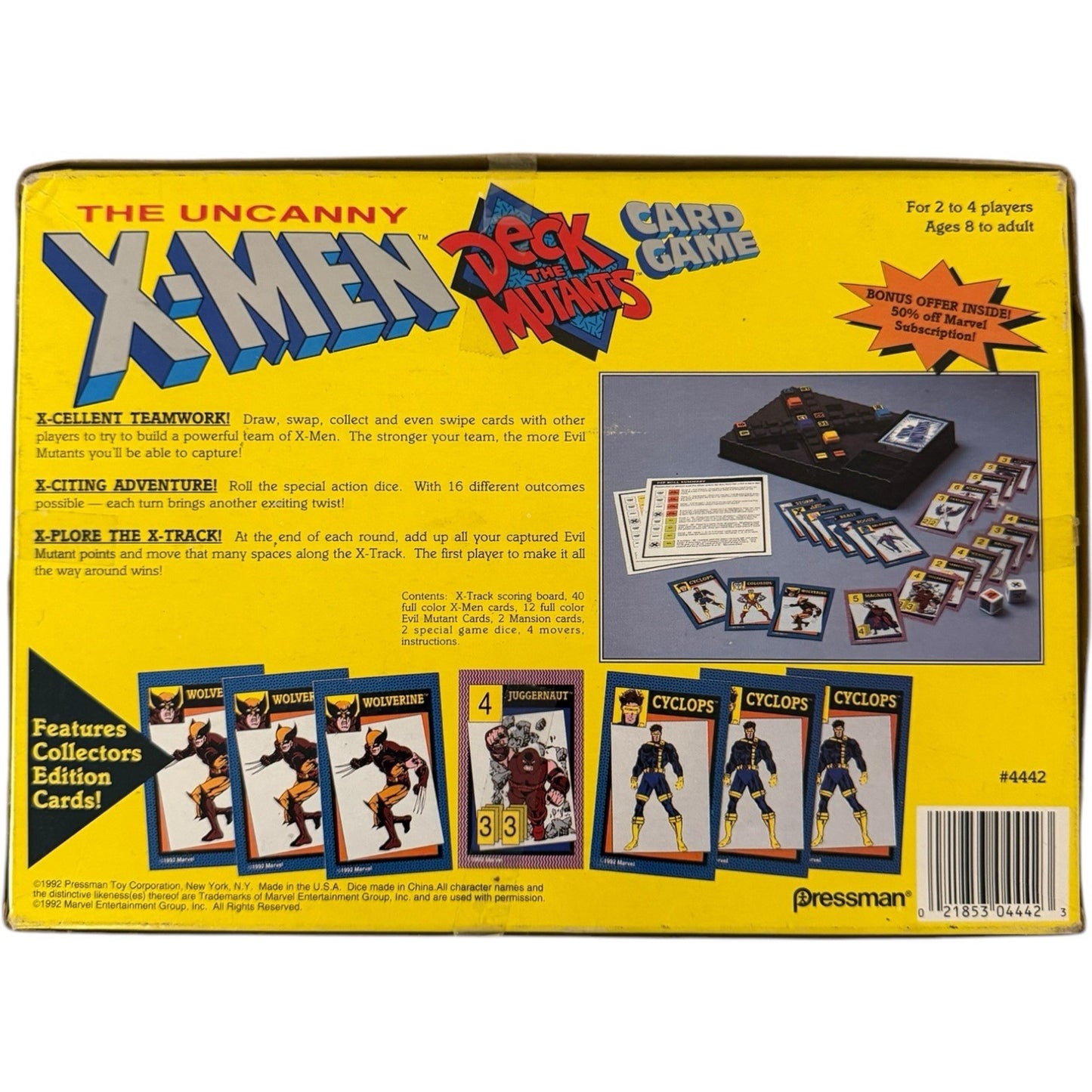 1992 Marvel Comics The Uncanny X-Men Deck The Mutants Card Game by Pressman