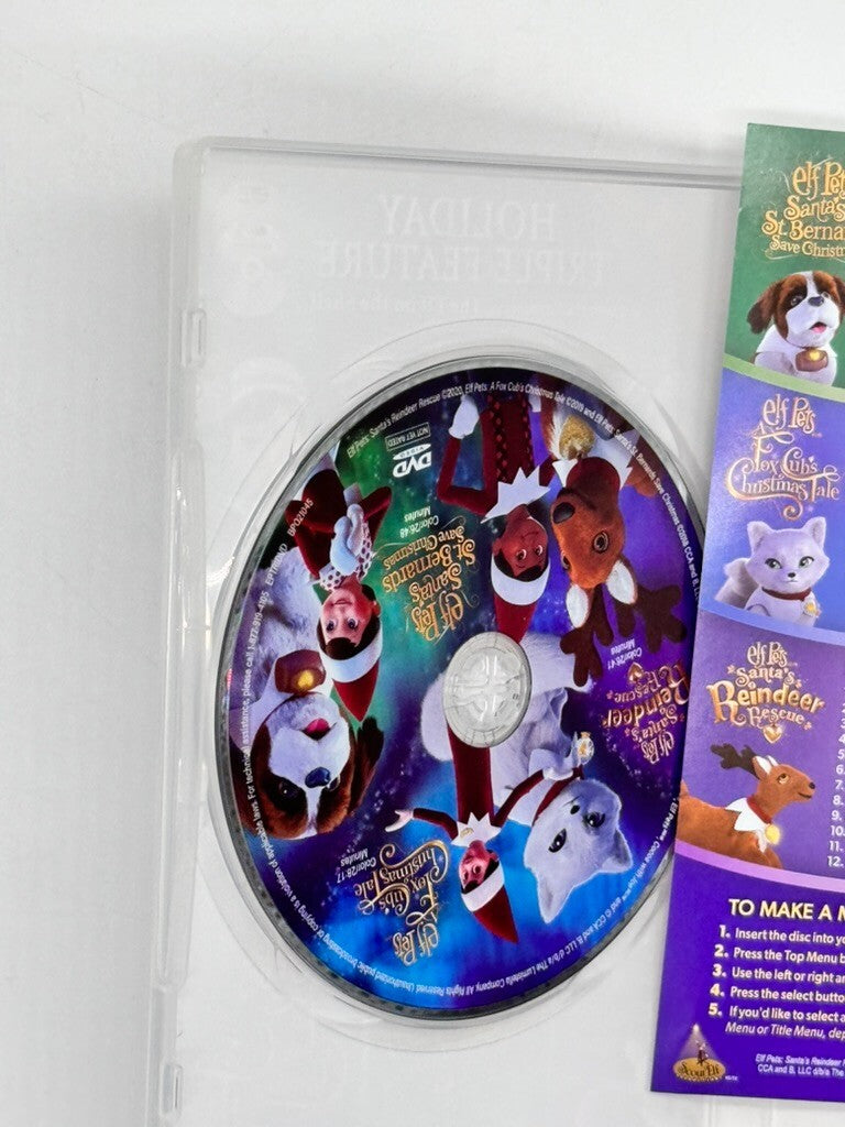 Elf on the Shelf Elf Pets: Holiday Triple Feature Blu Ray DVD Combo