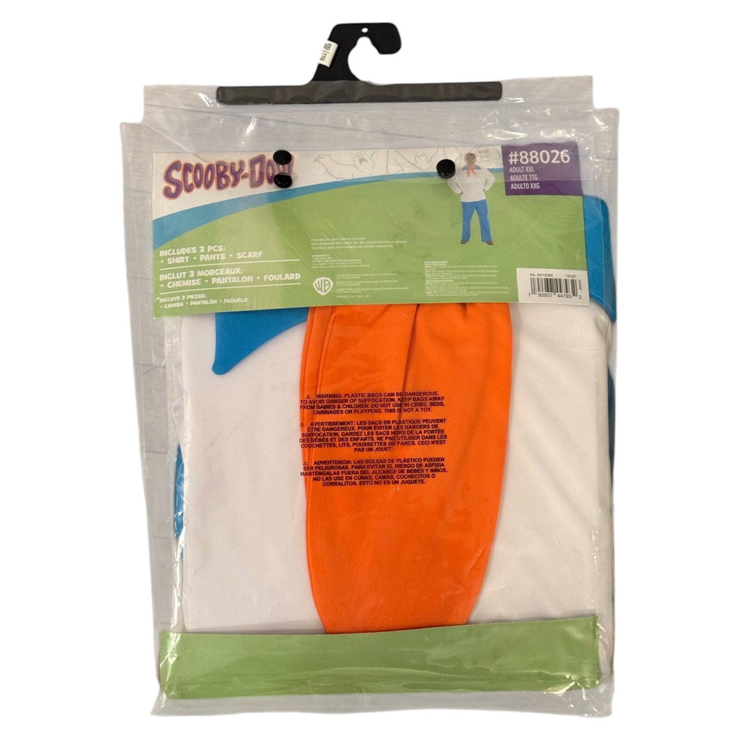 Scooby-Doo Fred Costume Adult Plus 2XL 48-52