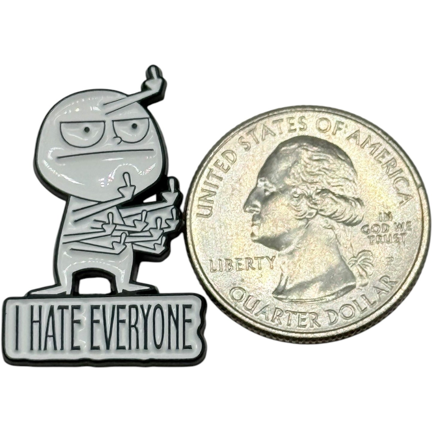 I Hate Everyone Enamel Pin Funny Offensive Humor Lapel Pin Badge Brooch