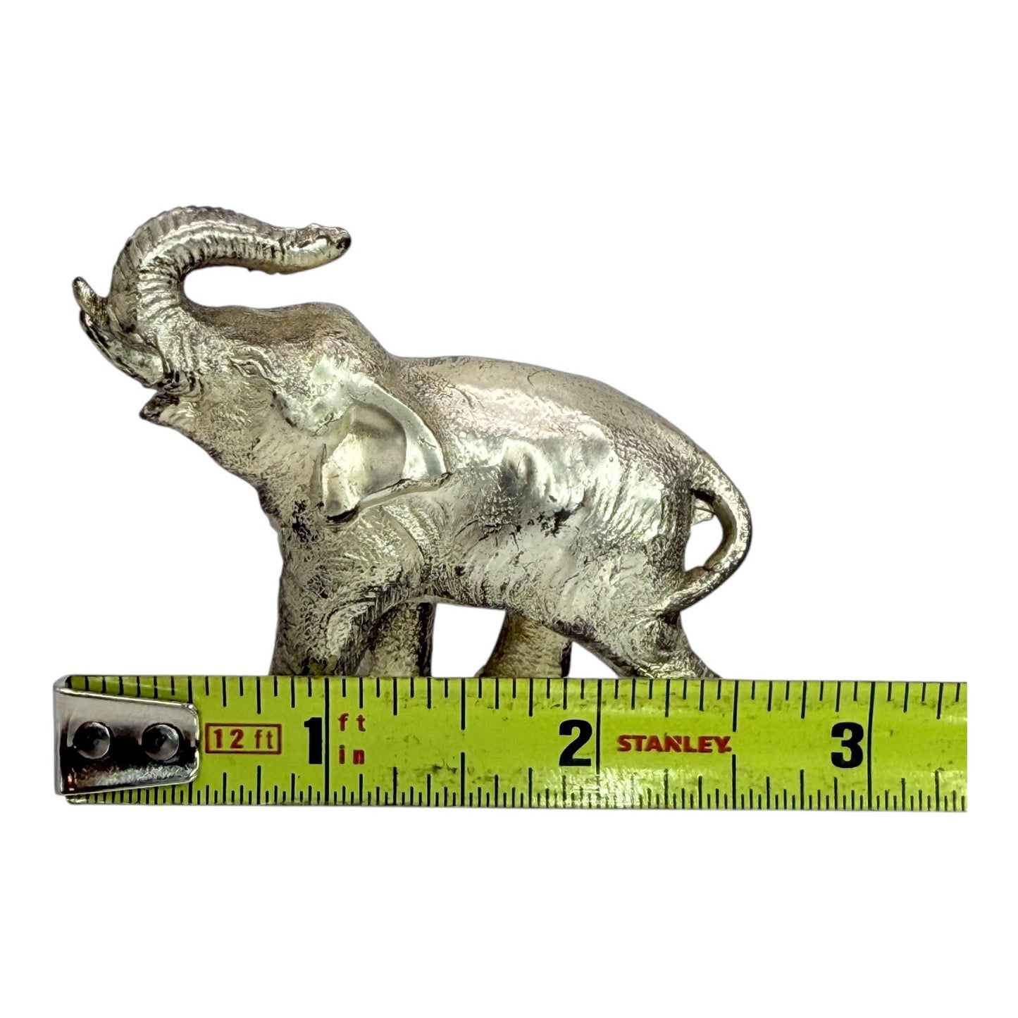 Brass Elephant Figurine Trunk Up Good Luck Decor Animal Statue Collectible