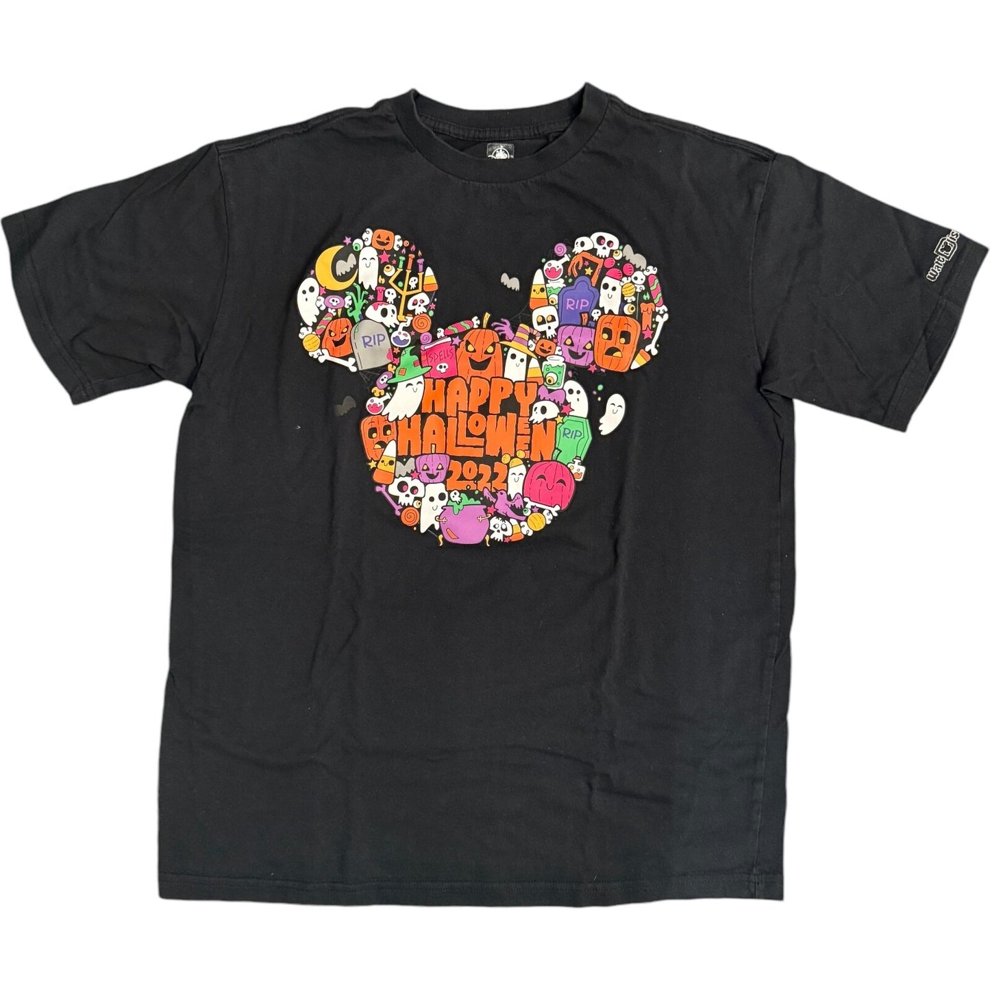 DISNEY PARKS Happy Halloween RIP Disneyland 2022 T-Shirt Short Sleeve Size M