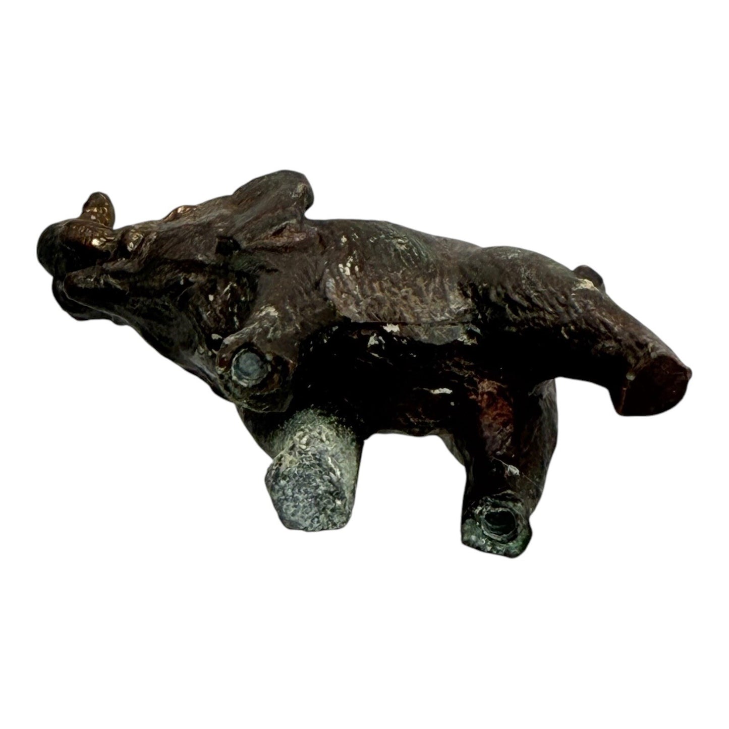 Elephant Figurine Statue Sculpture Decor Bronze Finish Trunk Up Good Luck