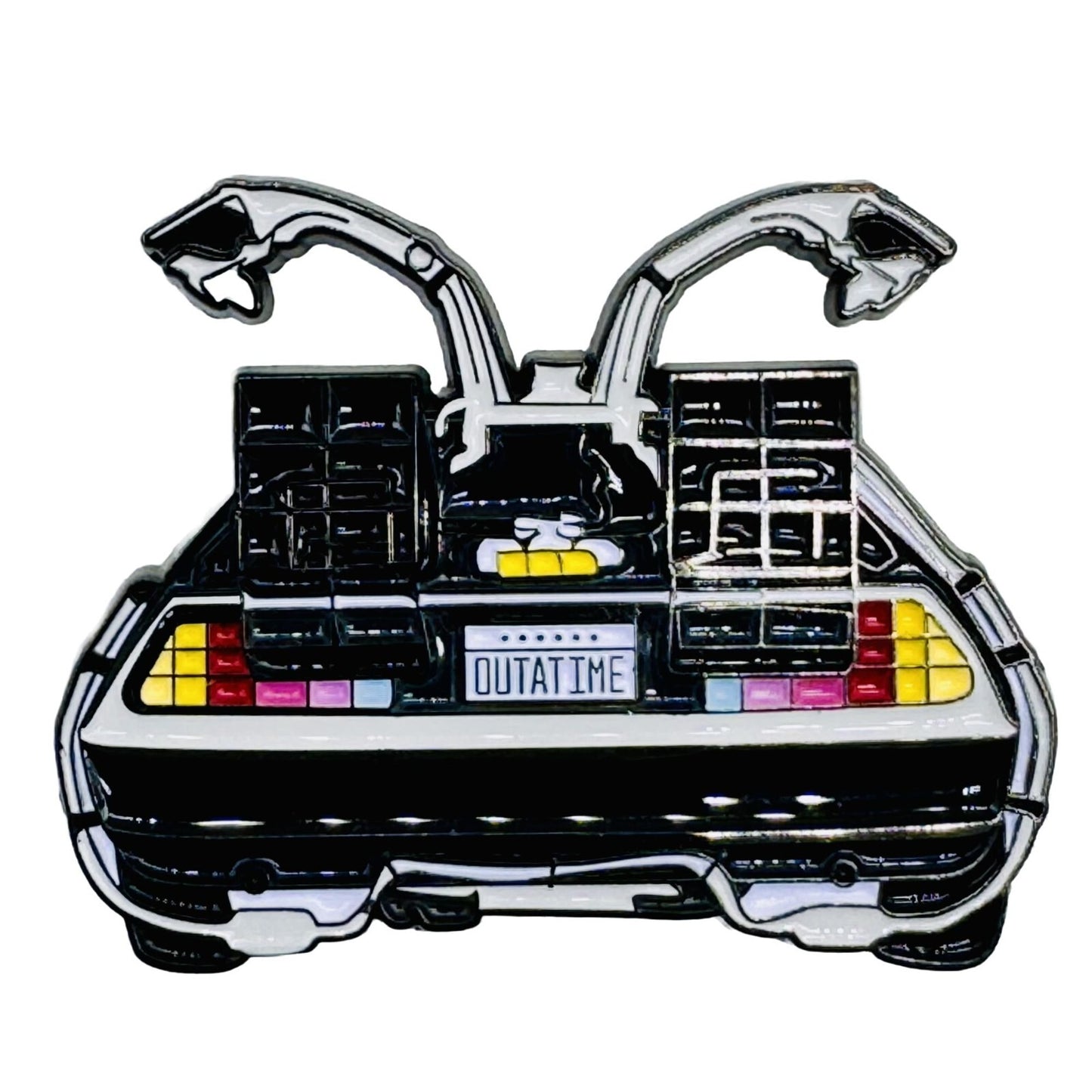 Back to the Future DeLorean Wings Open Enamel Pin