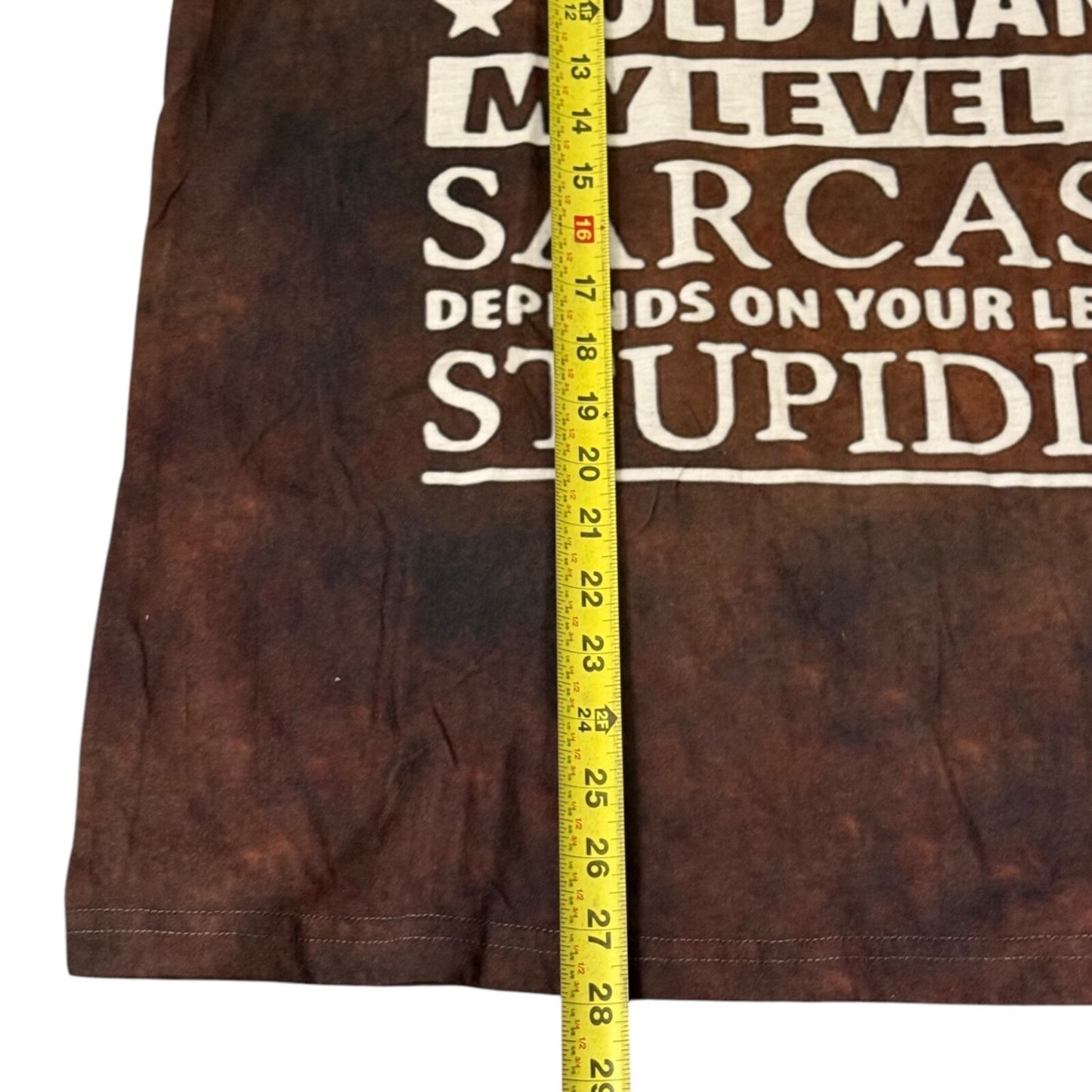 Grumpy Old Man Sarcasm T-Shirt XXL Rust Color Funny Graphic Tee