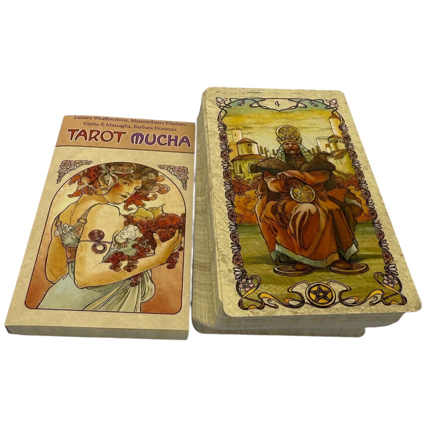 Tarot Mucha Deck with Book Giolia F Massaglia Barbara Nosenzo 78 Cards