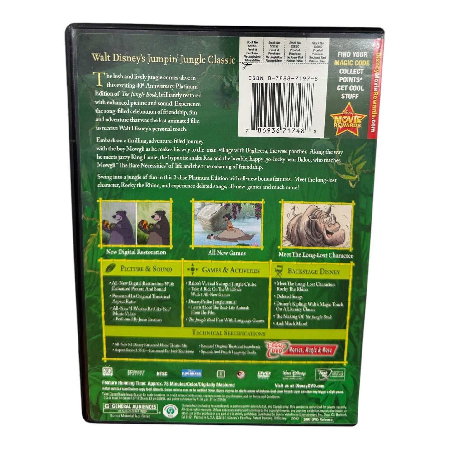 The Jungle Book - 40th Anniversary Platinum Edition (DVD 2 Disc Set)