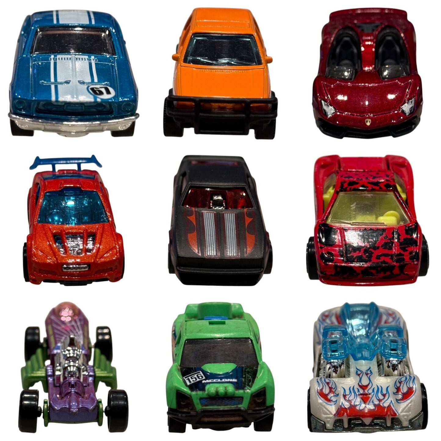 18 Loose Diecast Cars Hot Wheels Matchbox Lot Vintage & Modern Mixed Collection