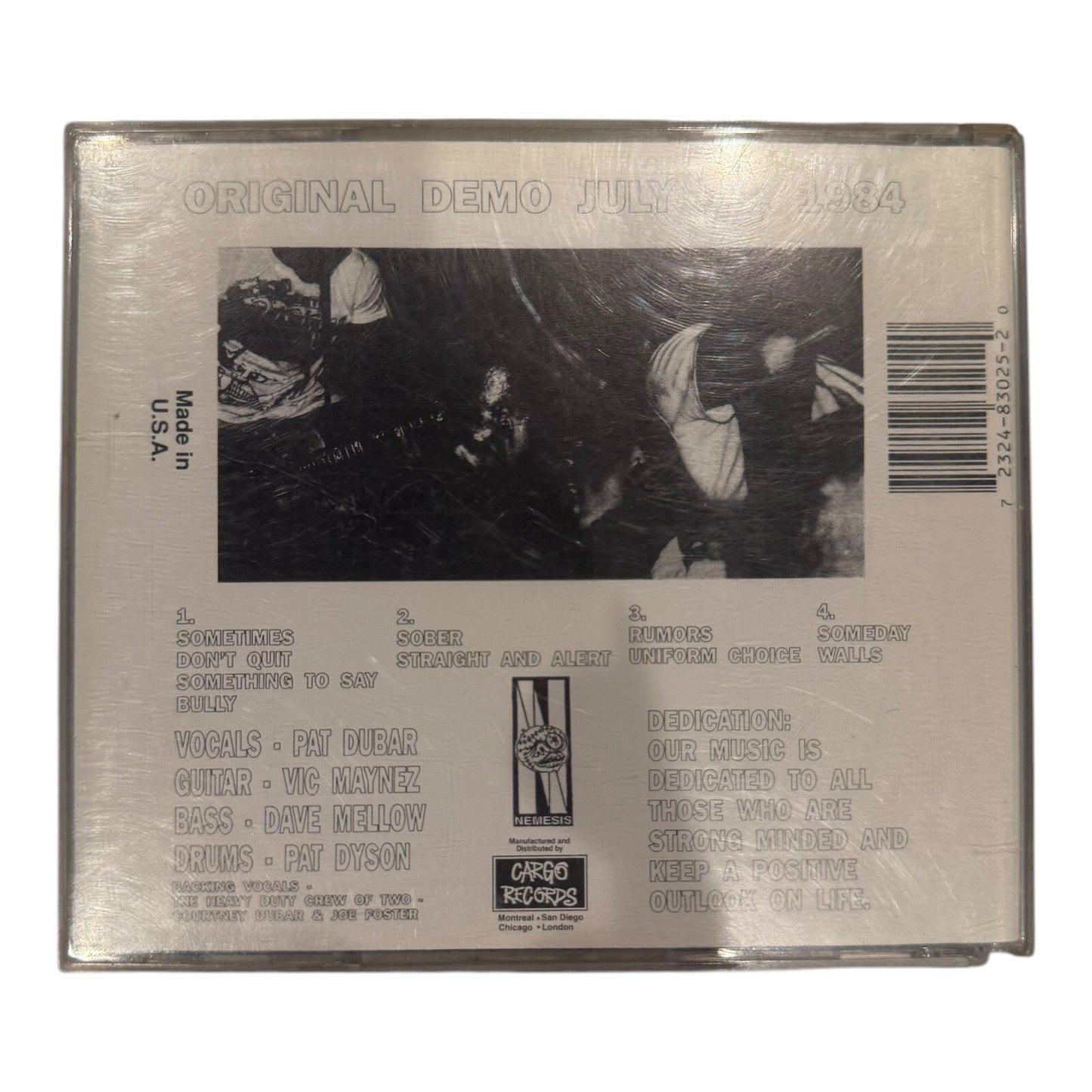 Uniform Choice – Early Demos 1992 CD rock hardcore Nemesis USA