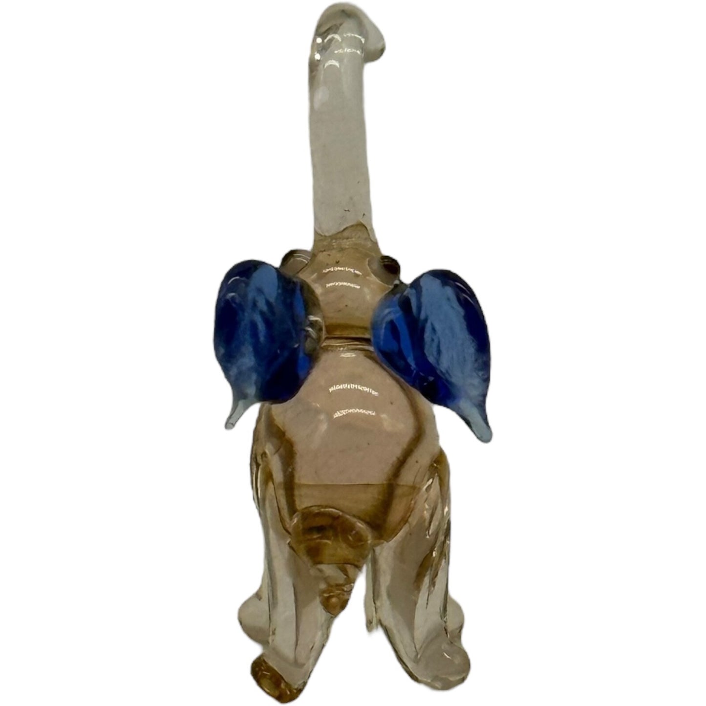 Handmade Miniature Light Pink Elephant Figurine | Blown Glass Collectible