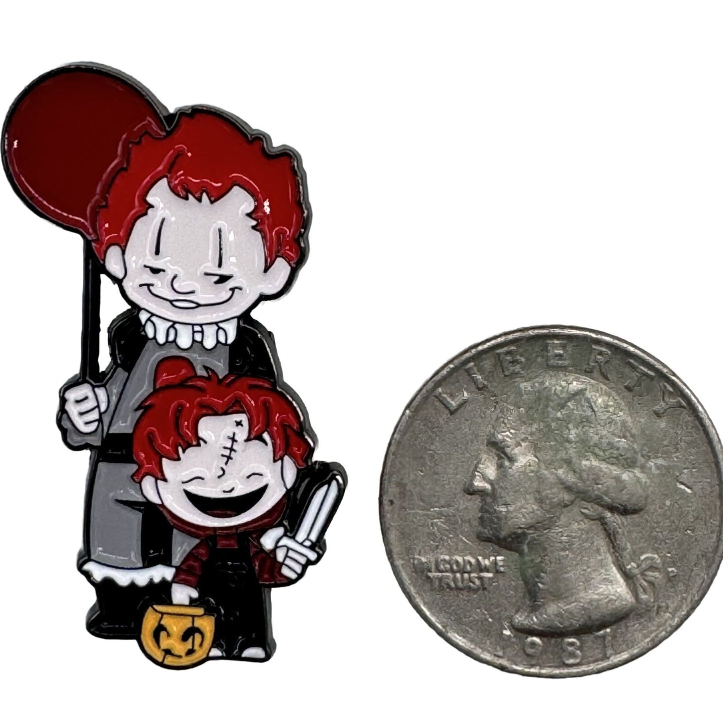 Horror Movie Enamel Pin Pennywise Chucky Halloween Brooch Lapel Pin