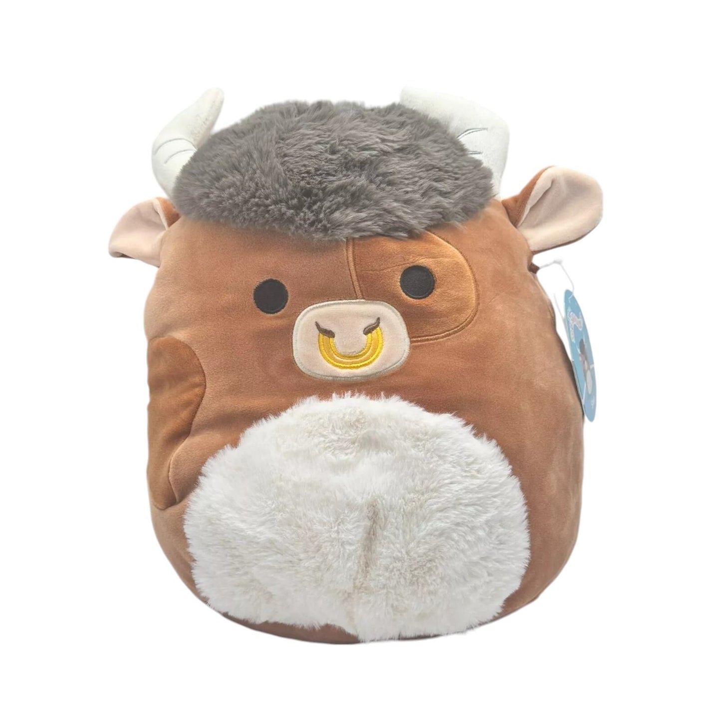 Squishmallows Shep Highland Cow 11" Plush 2023 – Brown Spotted Bull