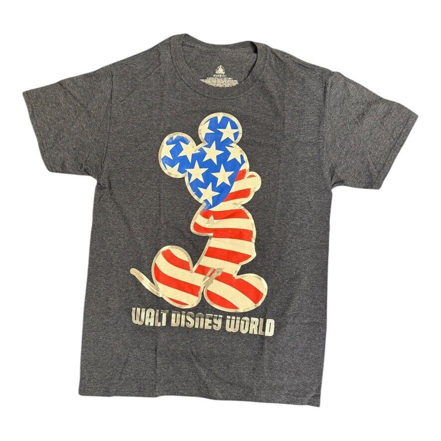 2022 Walt Disney World Mickey Mouse 4th Of July Americana Flag Shirt Ladies Sm