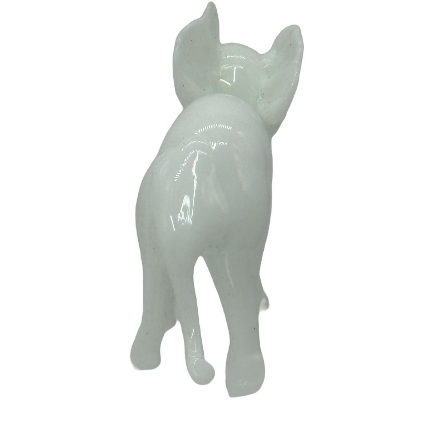 Glass Elephant Figurine, Hand Blown Art Glass, Animal Collectible, Small