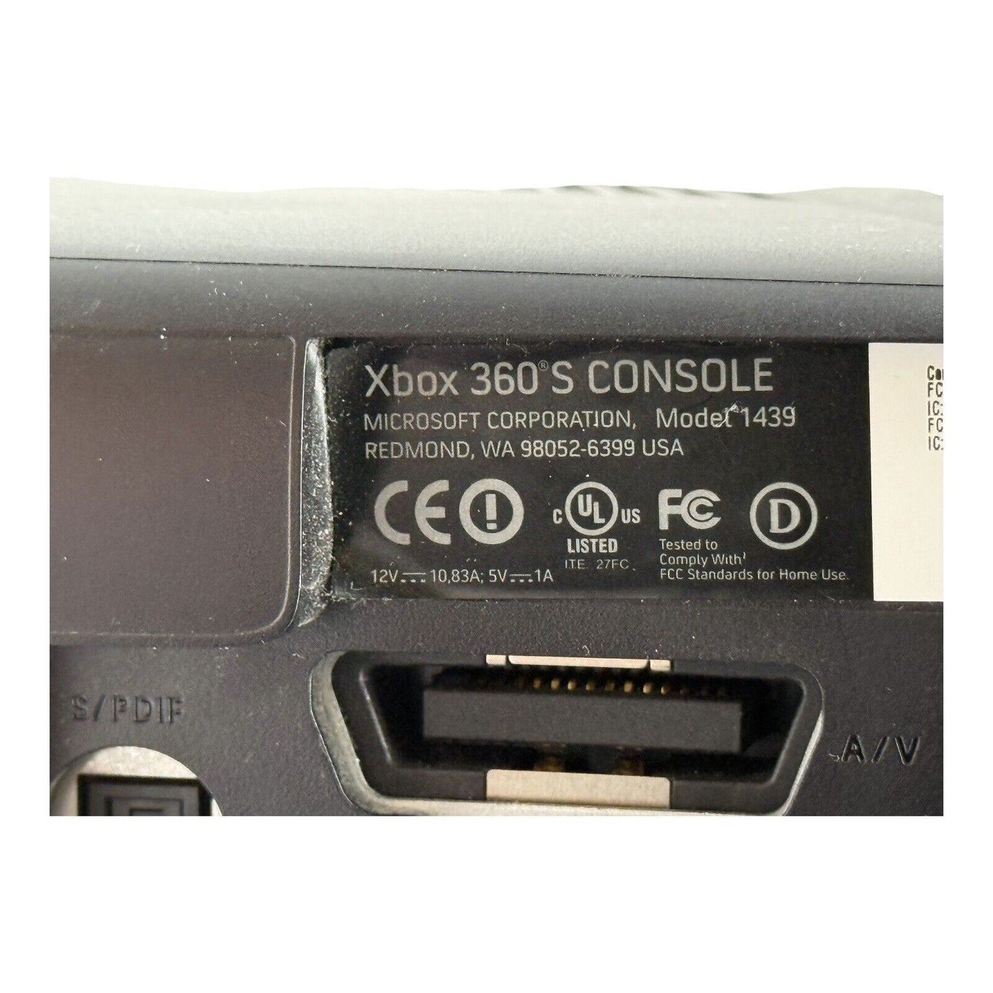 Microsoft Xbox 360 S Black Console System Model 1439 with 5 Games & Controller