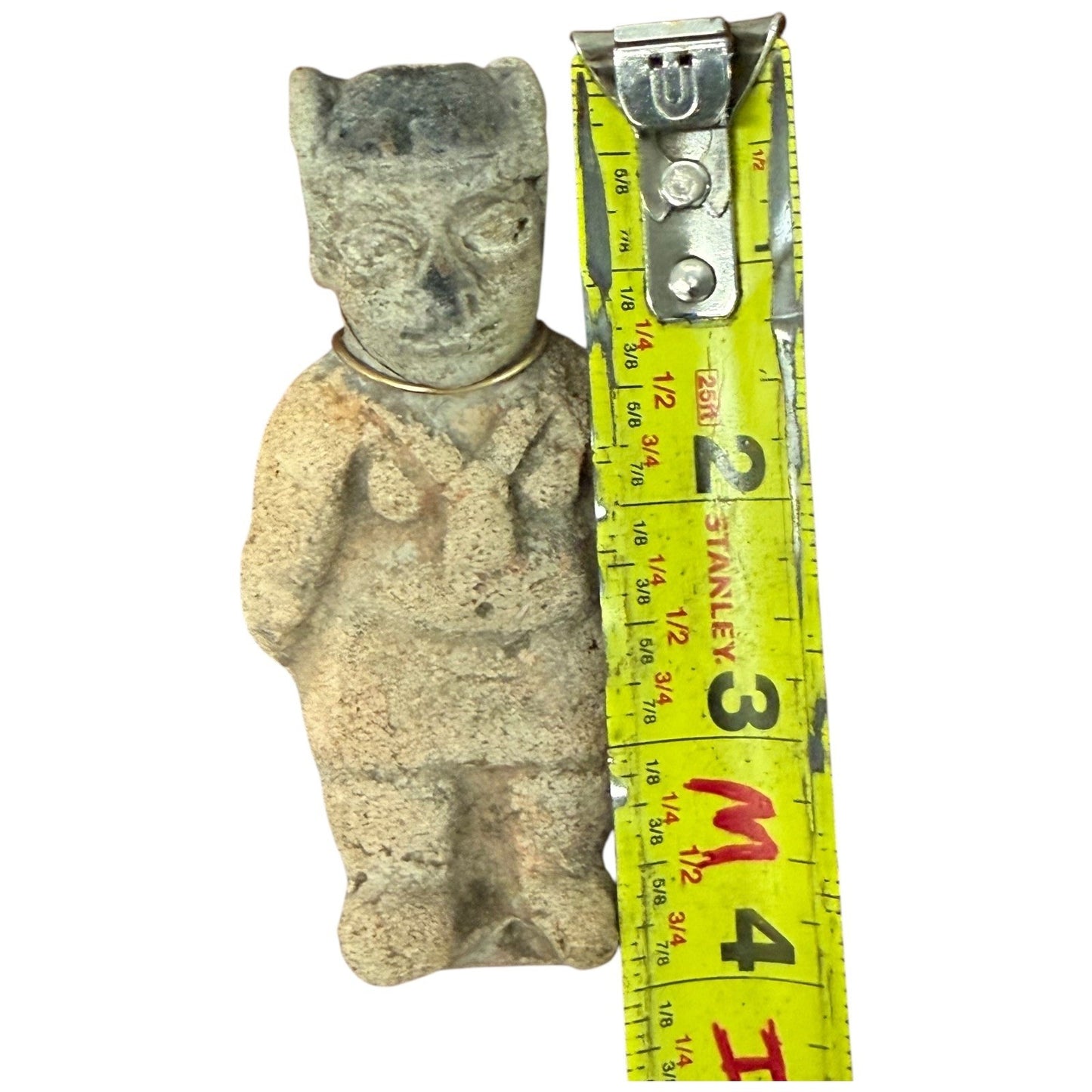 Ancient Terracotta Figurine Necklace Pendant Doll Art Sculpture