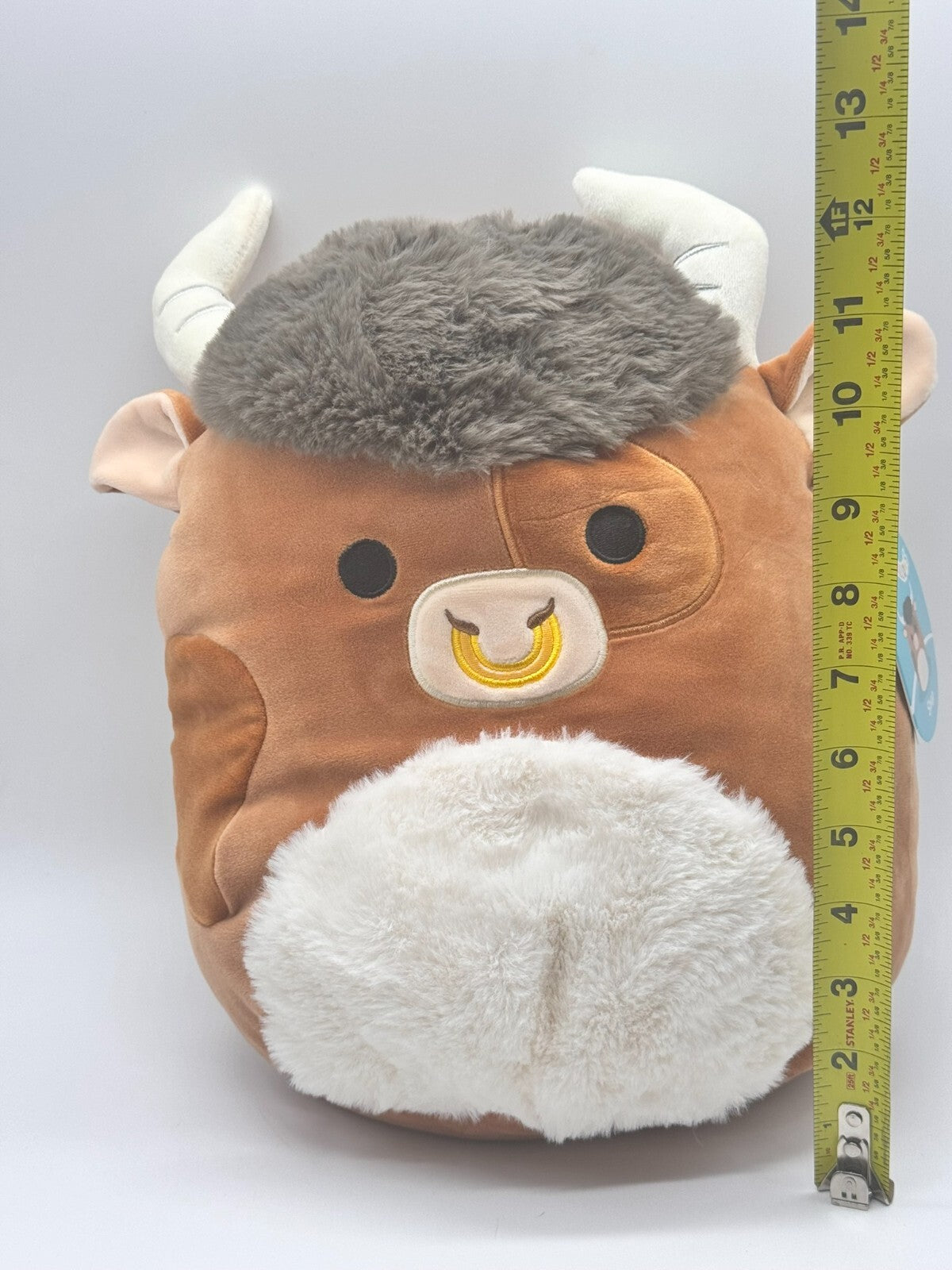 Squishmallows Shep Highland Cow 11" Plush 2023 – Brown Spotted Bull