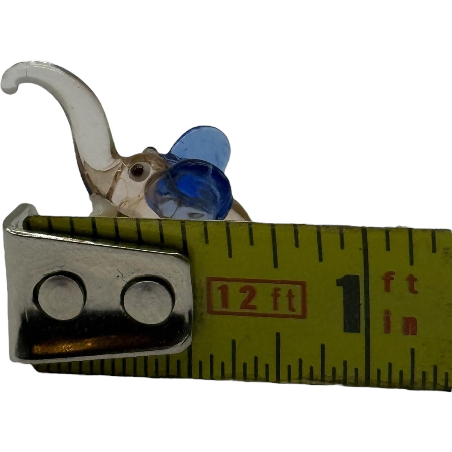 Handmade Miniature Light Pink Elephant Figurine | Blown Glass Collectible
