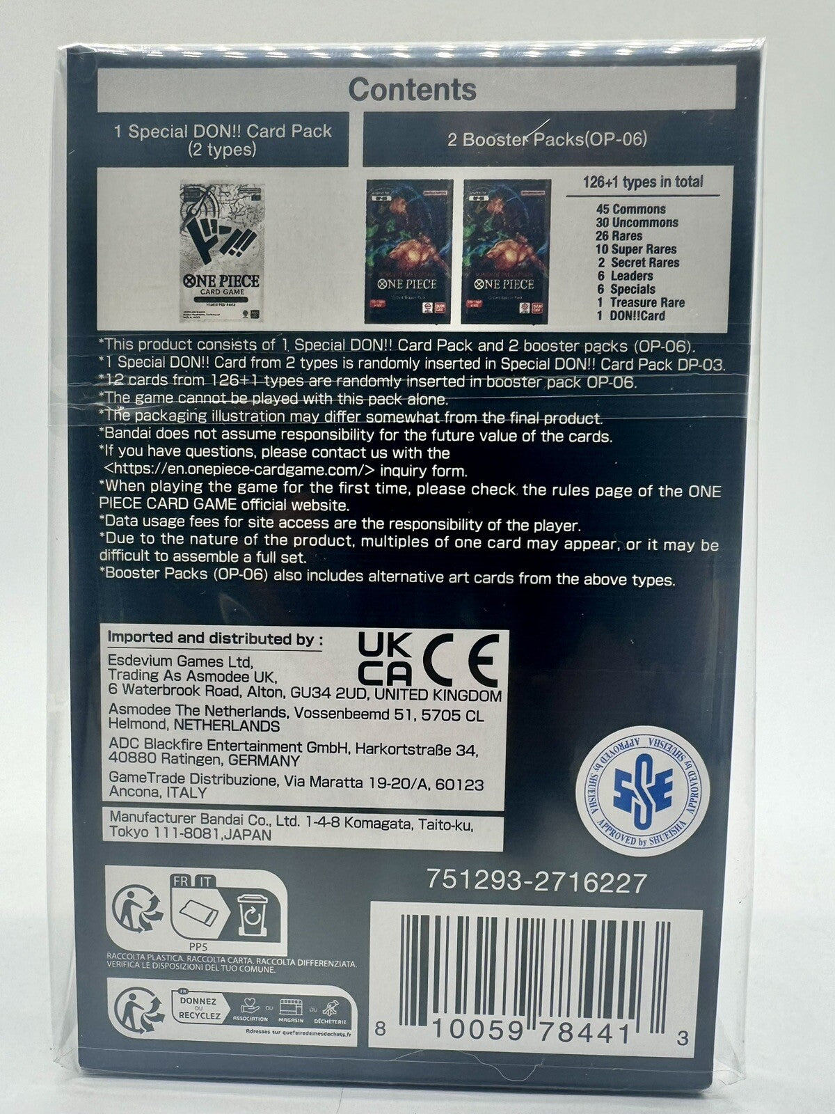 One Piece Wings of the Captain Booster Packs (Op-06) Double Pack Set 3 ENG Cards