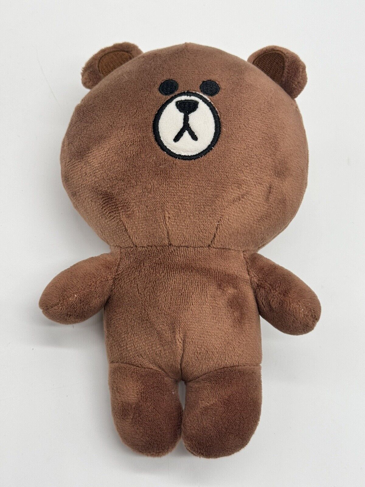 LINE FRIENDS by Gund Bear Brown Plush 9" Tall - Embroidered Eyes, Nose & Mouth