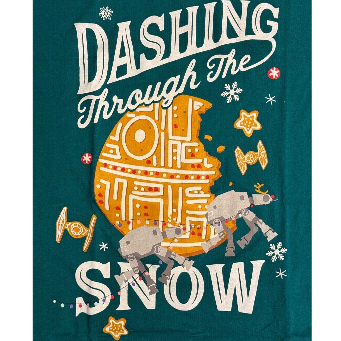 Disney Dashing Through the Snow T-shirt Adult X-Small Star Wars Vehicles