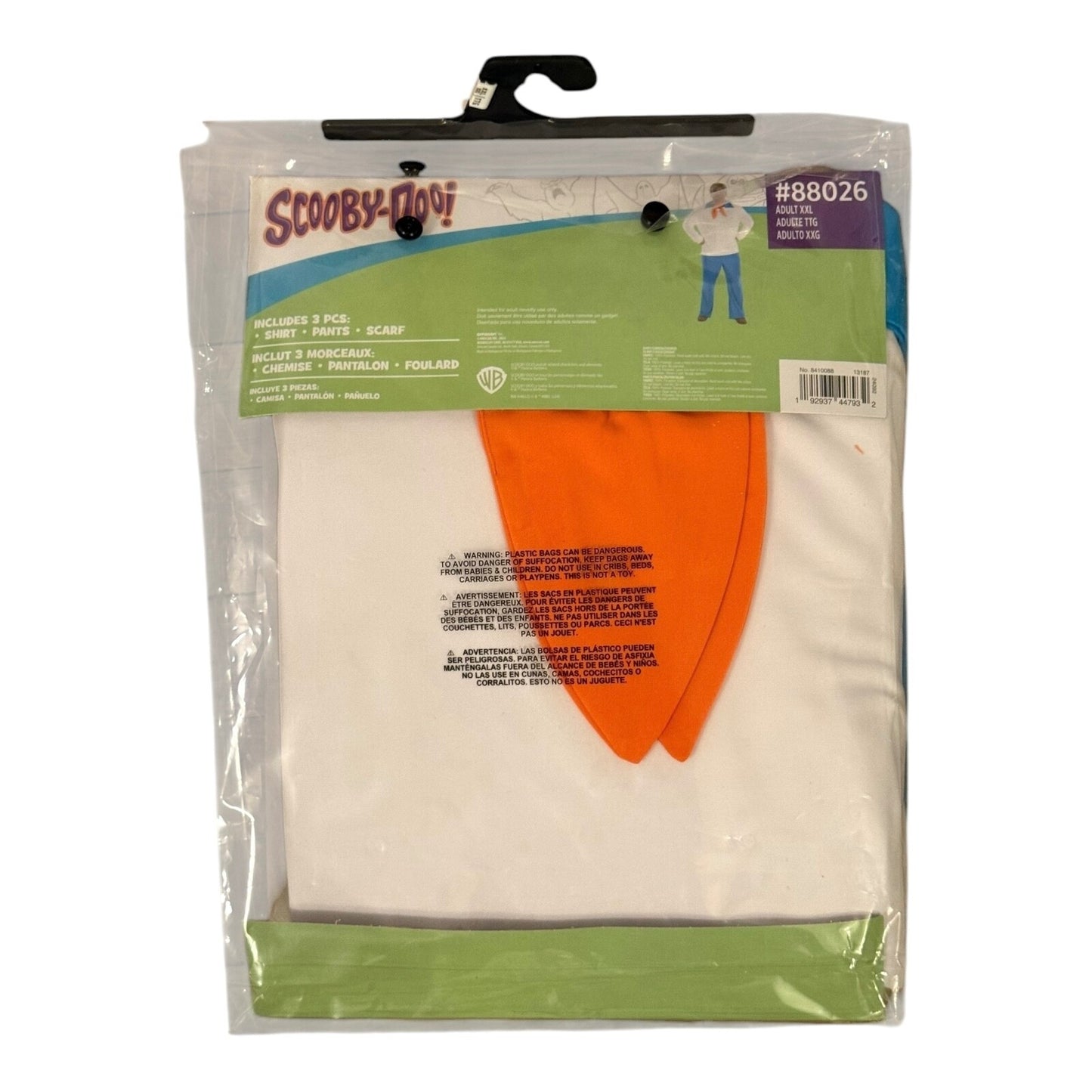 Scooby-Doo Fred Costume Adult Plus 2XL 48-52