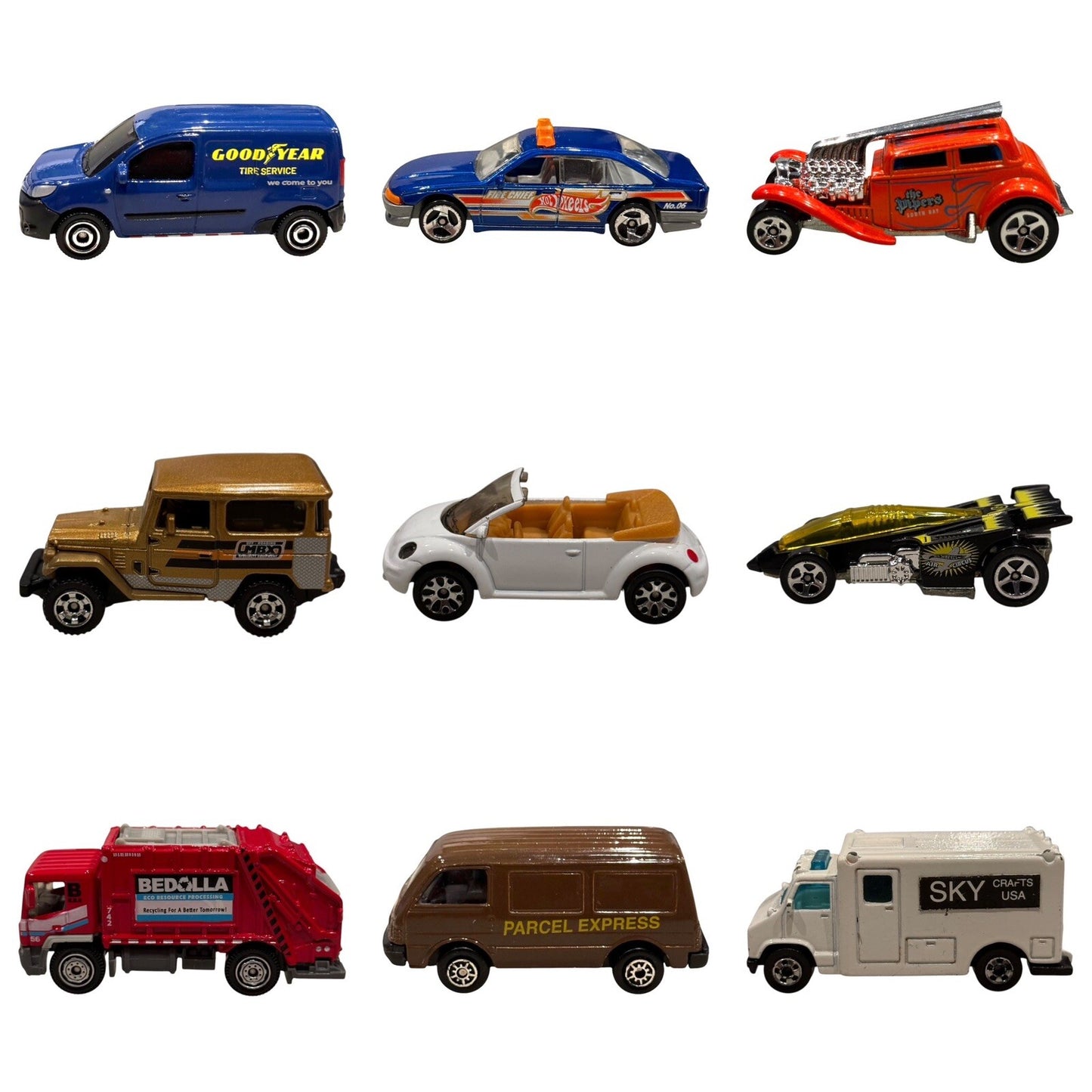 18 Loose Diecast Cars – Hot Wheels & Matchbox Collection Vintage to Modern