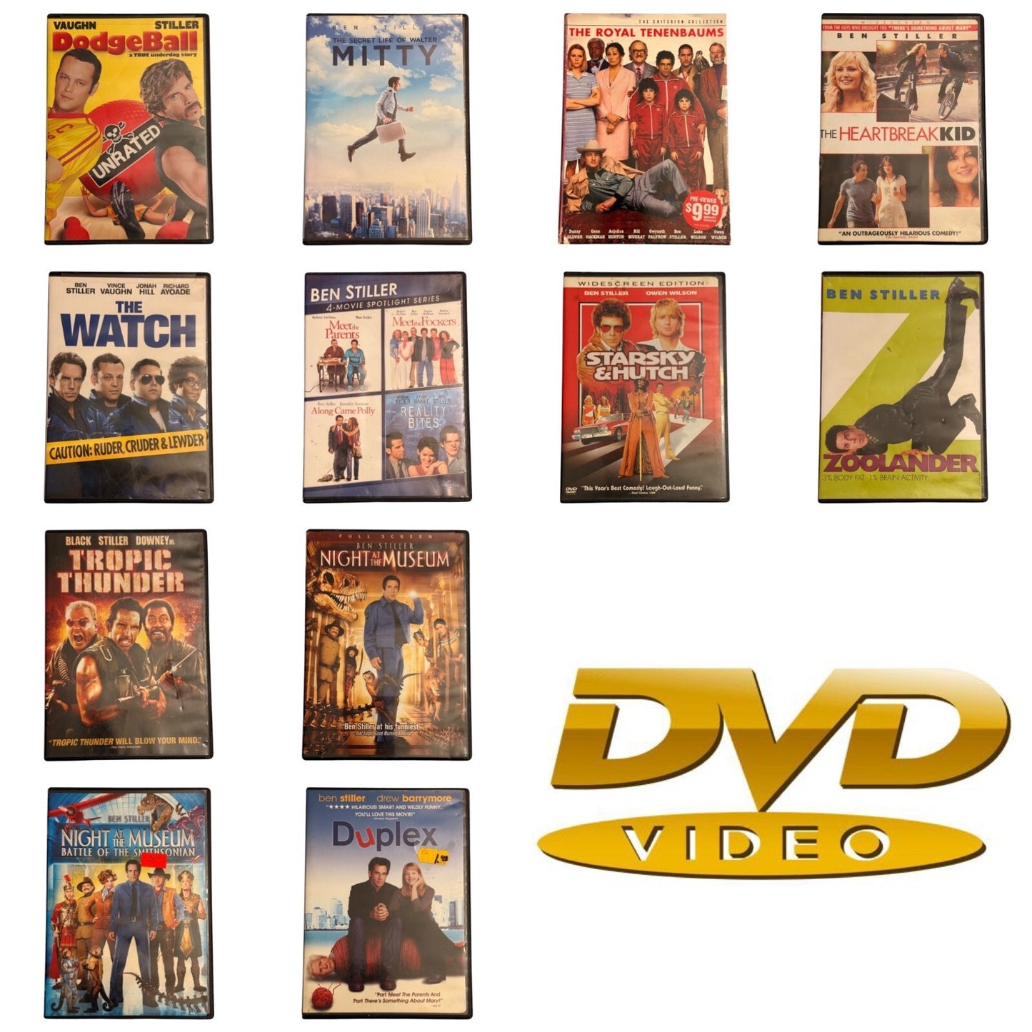 Ben Stiller Night - 15 Movie DVD Collection | Comedy & Classics | Pre-Owned