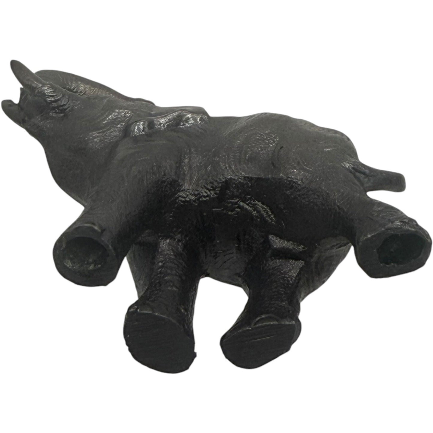 Brass Elephant Statue Figurine Trunk Up Good Luck Decor Accent Piece