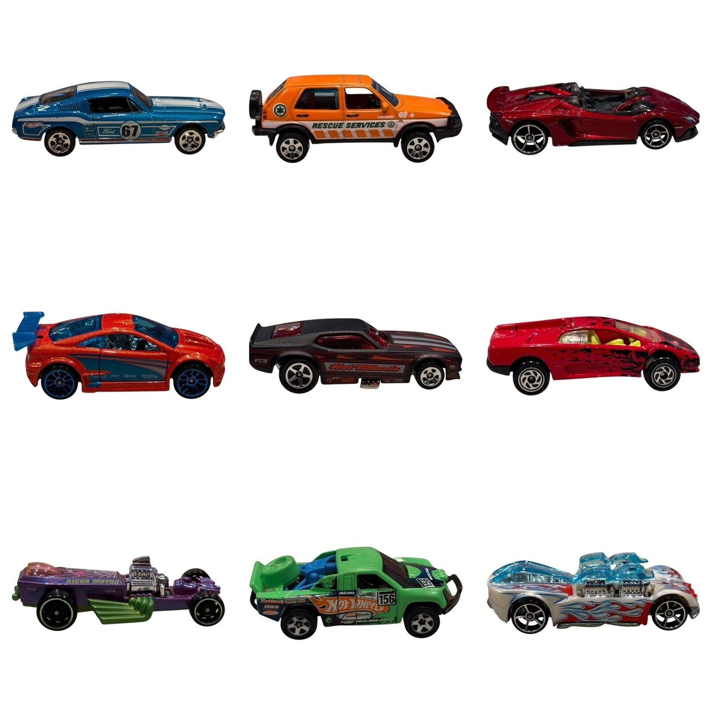 18 Loose Diecast Cars Hot Wheels Matchbox Lot Vintage & Modern Mixed Collection
