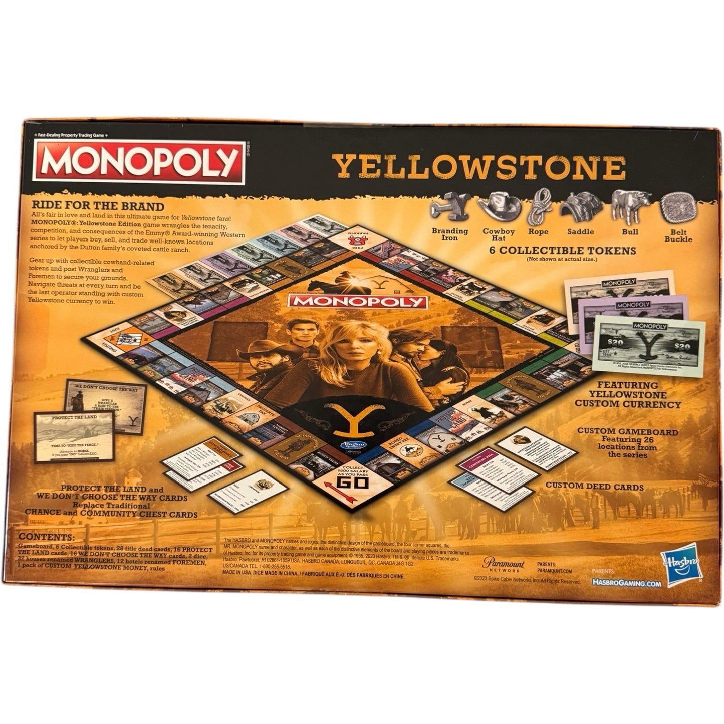 Monopoly Yellowstone Board Game Limited Edition Dutton Ranch Casey New