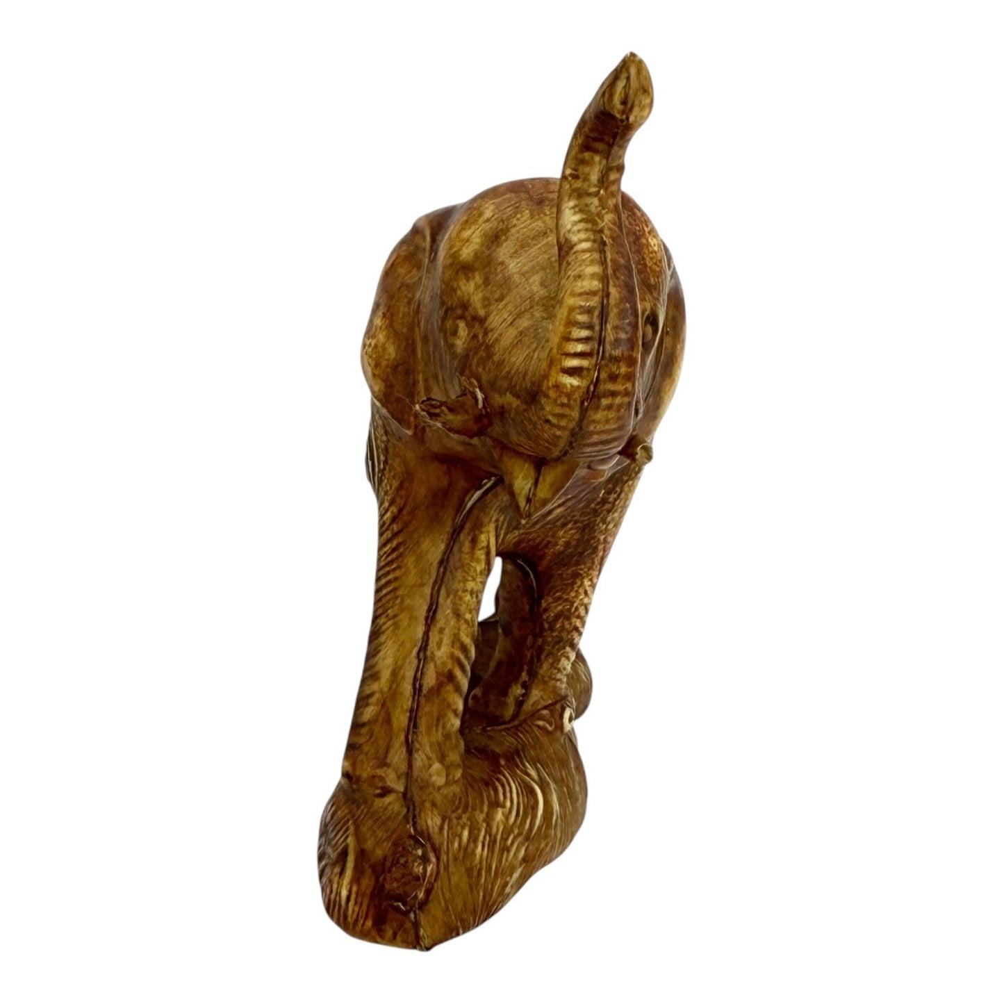 Elephant Figurine Statue Animal Decor Good Luck Trunk Up Home Decor