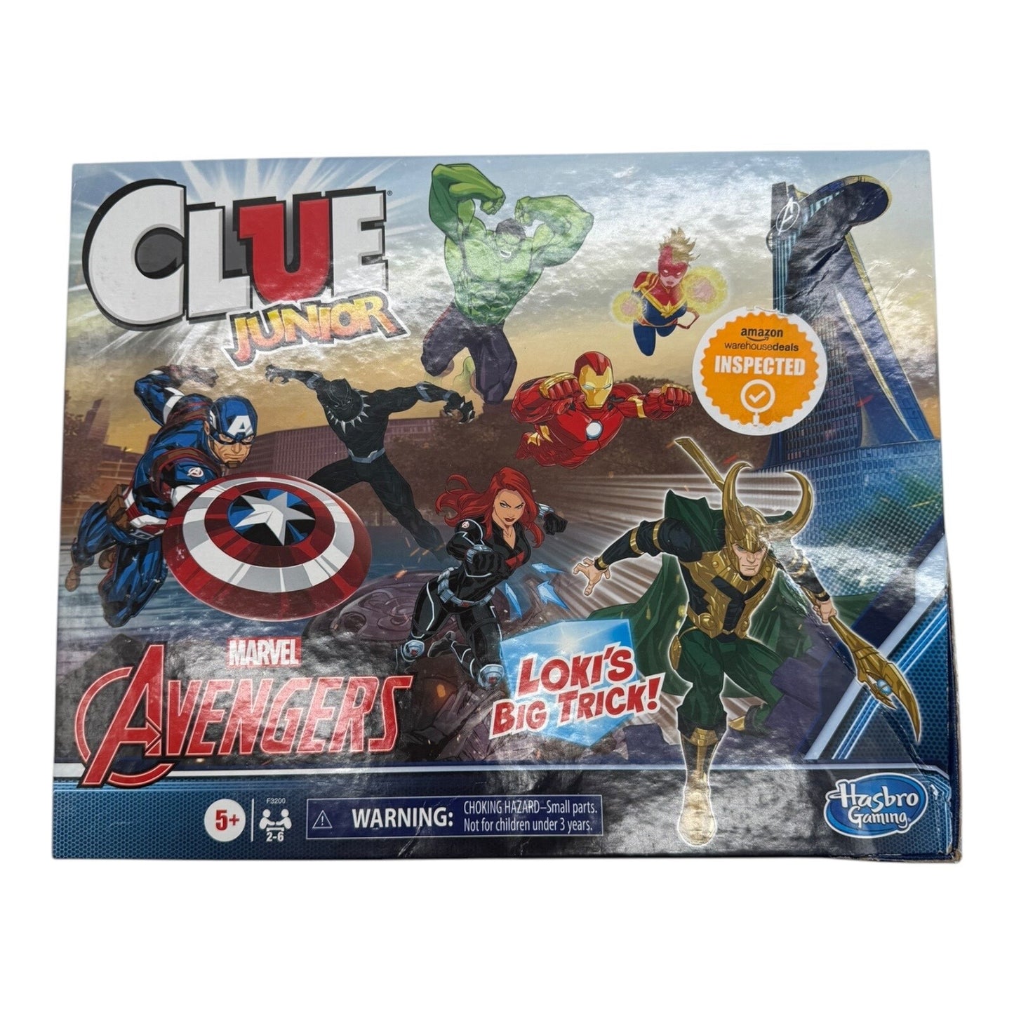 Clue Junior Marvel Avengers Loki's Big Trick Hasbro Gaming Ages 5+ 2021