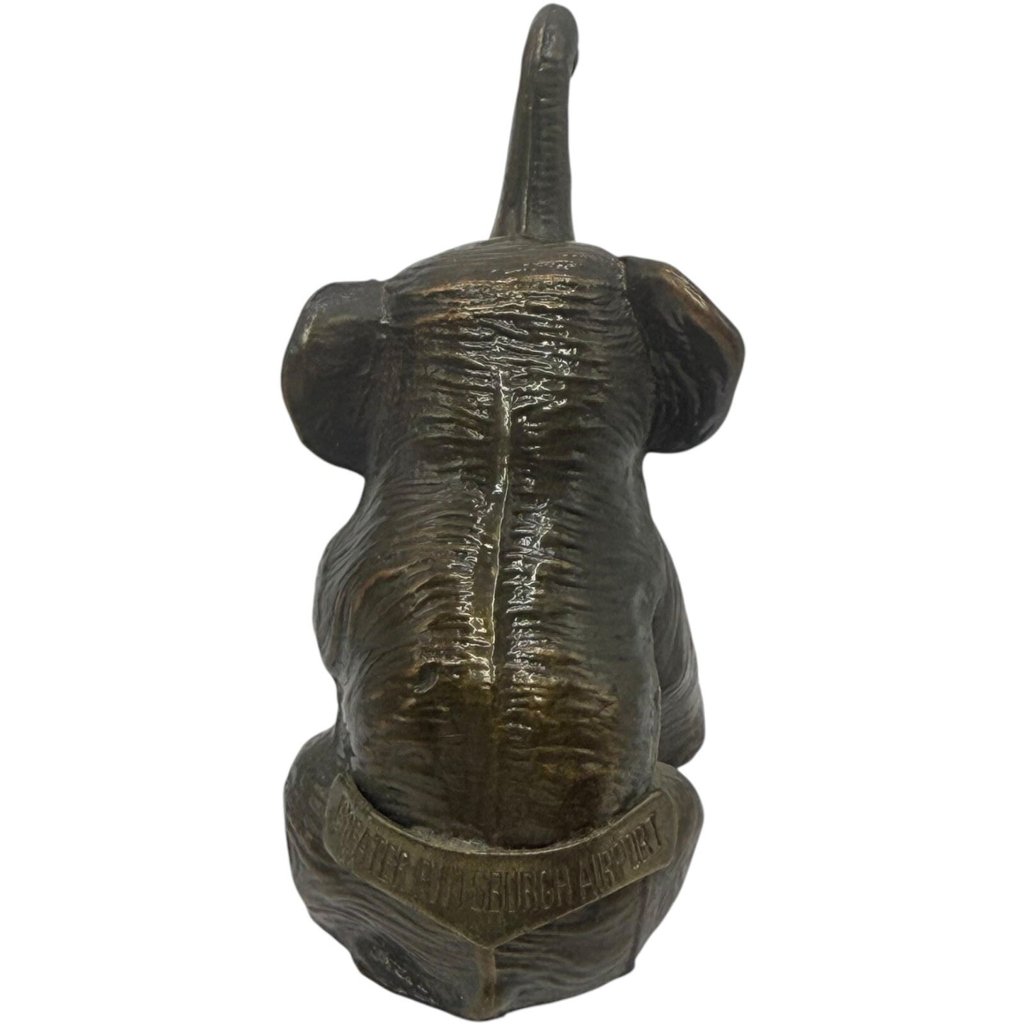 Elephant Figurine Statue Decor Trunk Up Good Luck Bronze Brass Small