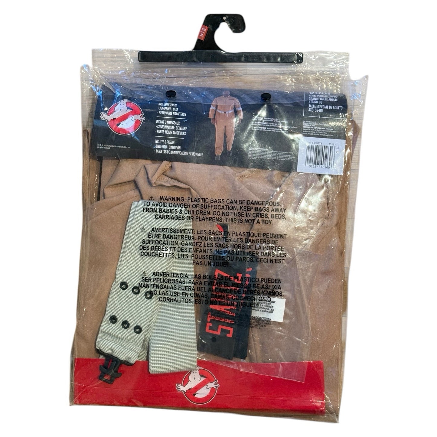 Adult Ghostbusters Costume Licensed - Adult Plus 4XL