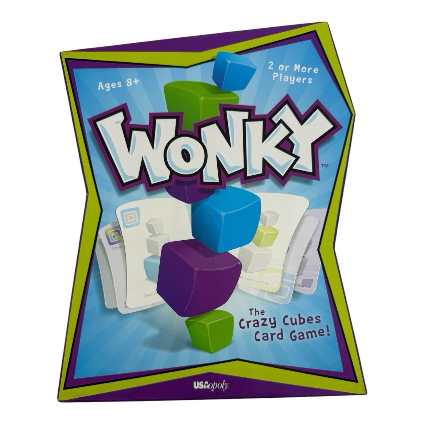 Wonky Crazy Cubes Card Game USAopoly 2015 - Fun Family Game