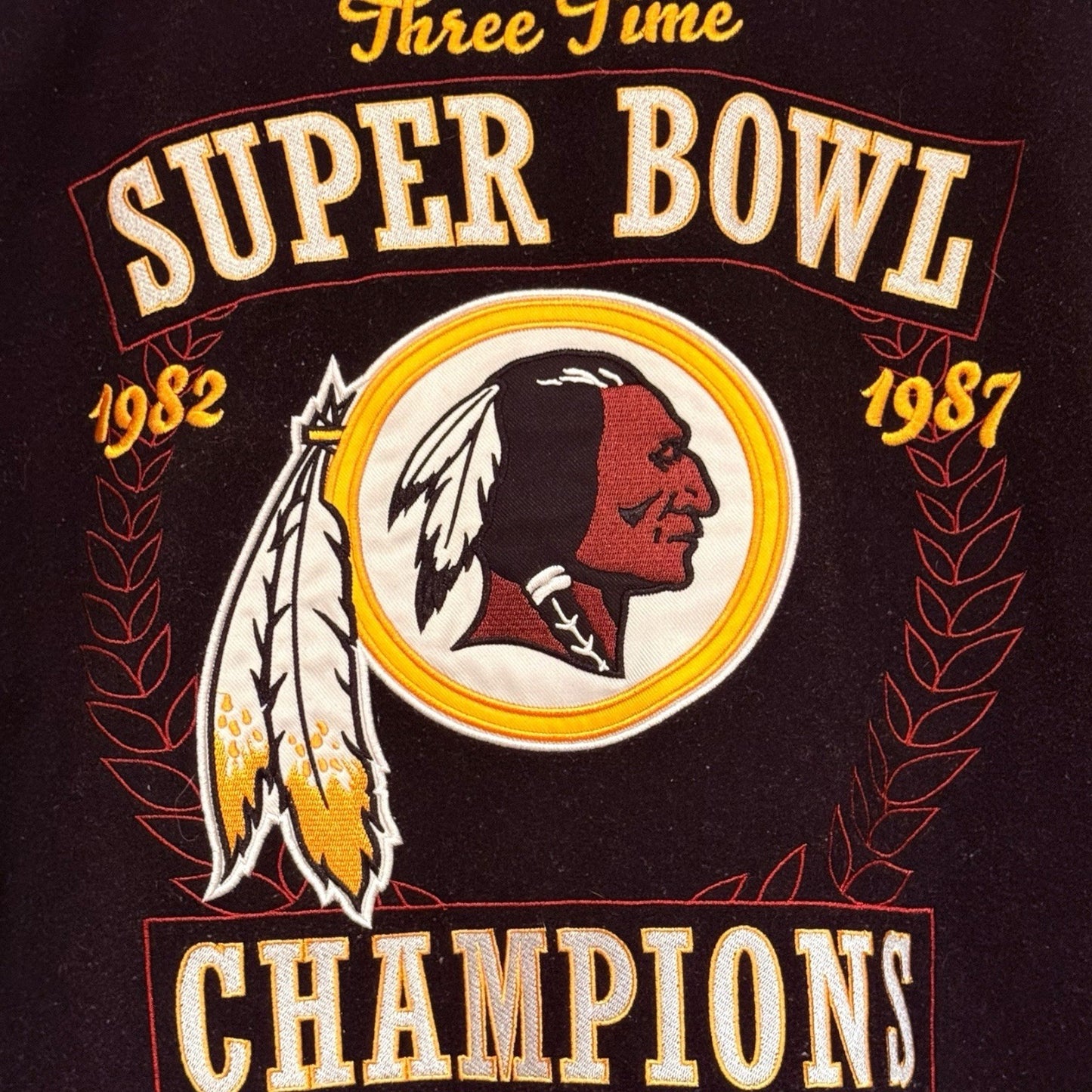 Washington Redskins 3 Super Bowl Champions Varsity Reversible 2XL Rare & Flawed