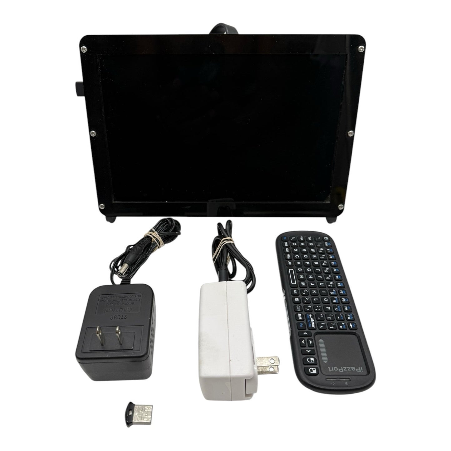 Raspberry Pi 3 - Model B, Standing 10” Display, Keyboard, 128GB USB and Power