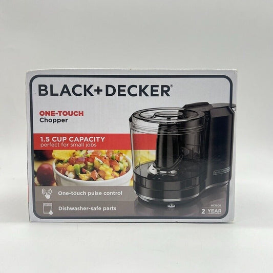 BLACK+DECKER FreshPrep One-Touch 3 Cup Food Chopper, Black NEW