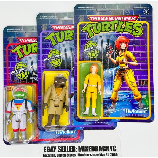 Teenage Mutant Ninja Turtles Bundle 3pcs RaSuper 7 ReAction Figures