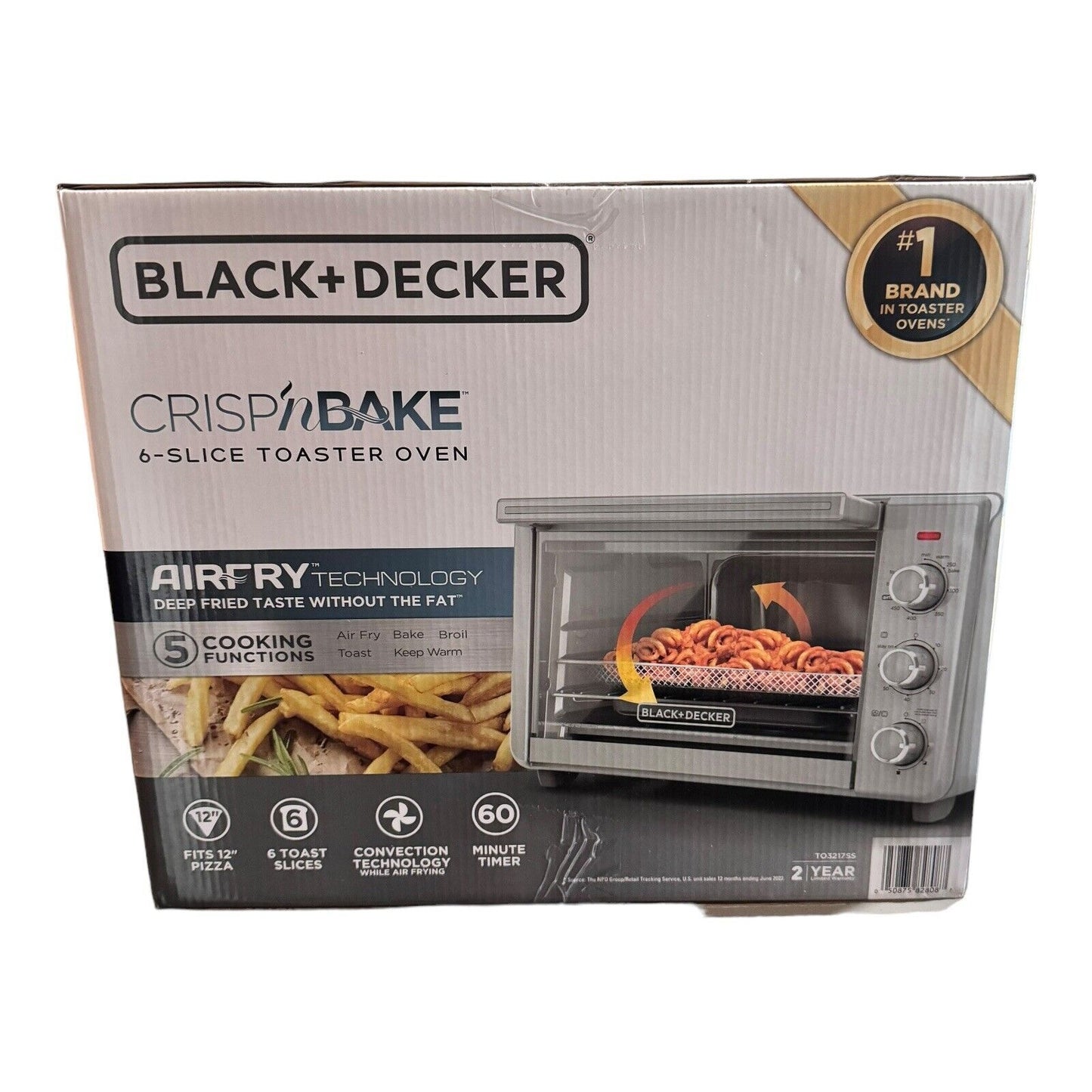 BLACK + DECKER, Crisp 'n Bake 6-Slice Toaster Oven - TO3217SS