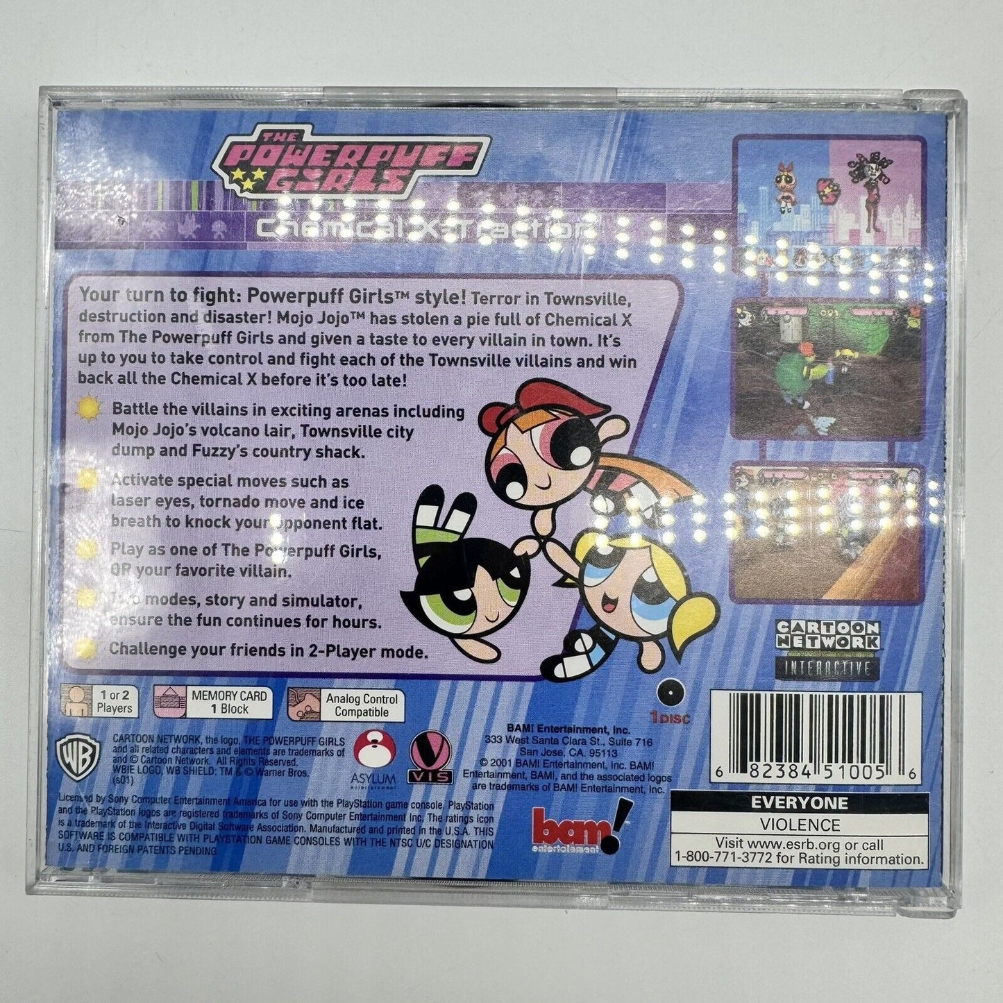 The Powerpuff Girls Chemical X-Traction (PS1) DISC ONLY