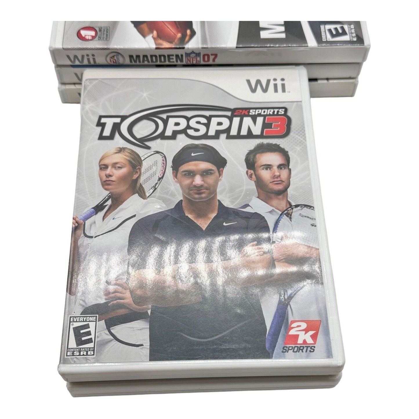 5 Wii Games Sports Bundle - Nintendo Wii Lot | King of Clubs, Top Spin 3, Madden