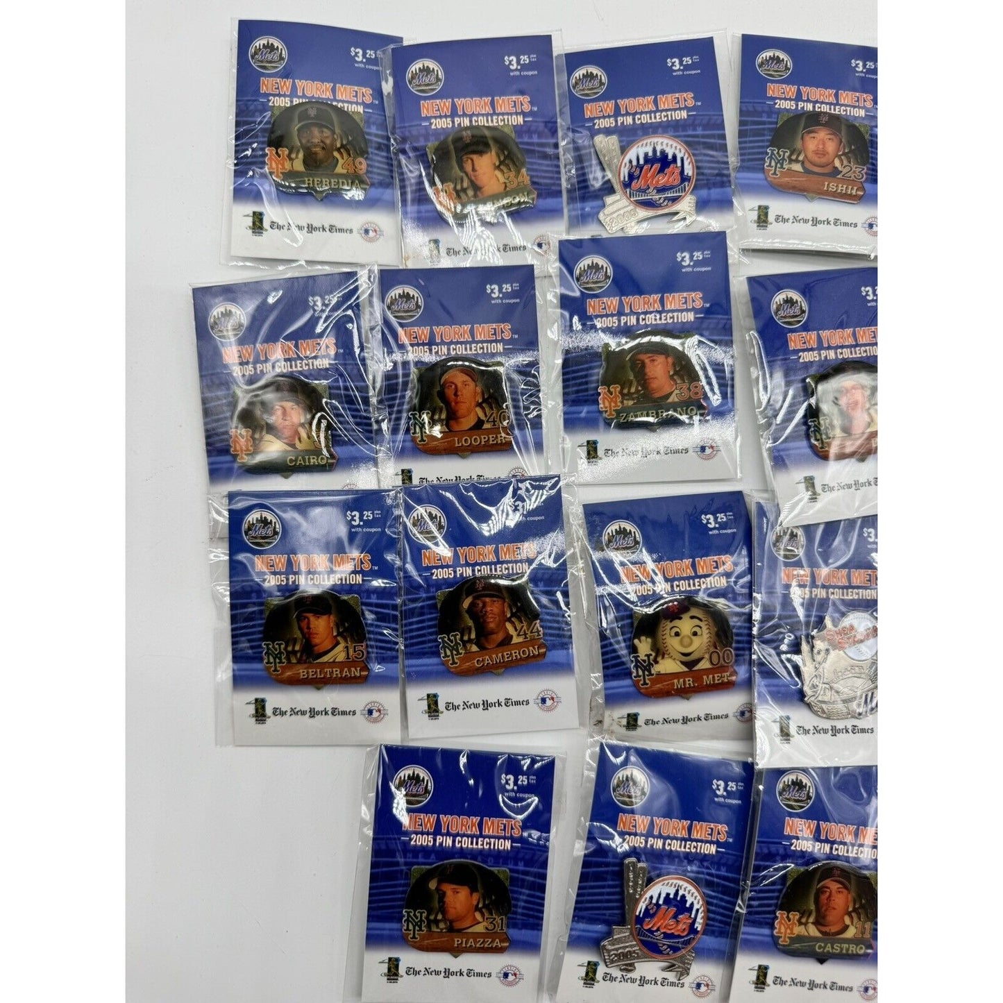 New York Mets 2005 SHEA STADIUM 26pc Pin Collection from NY TIMES