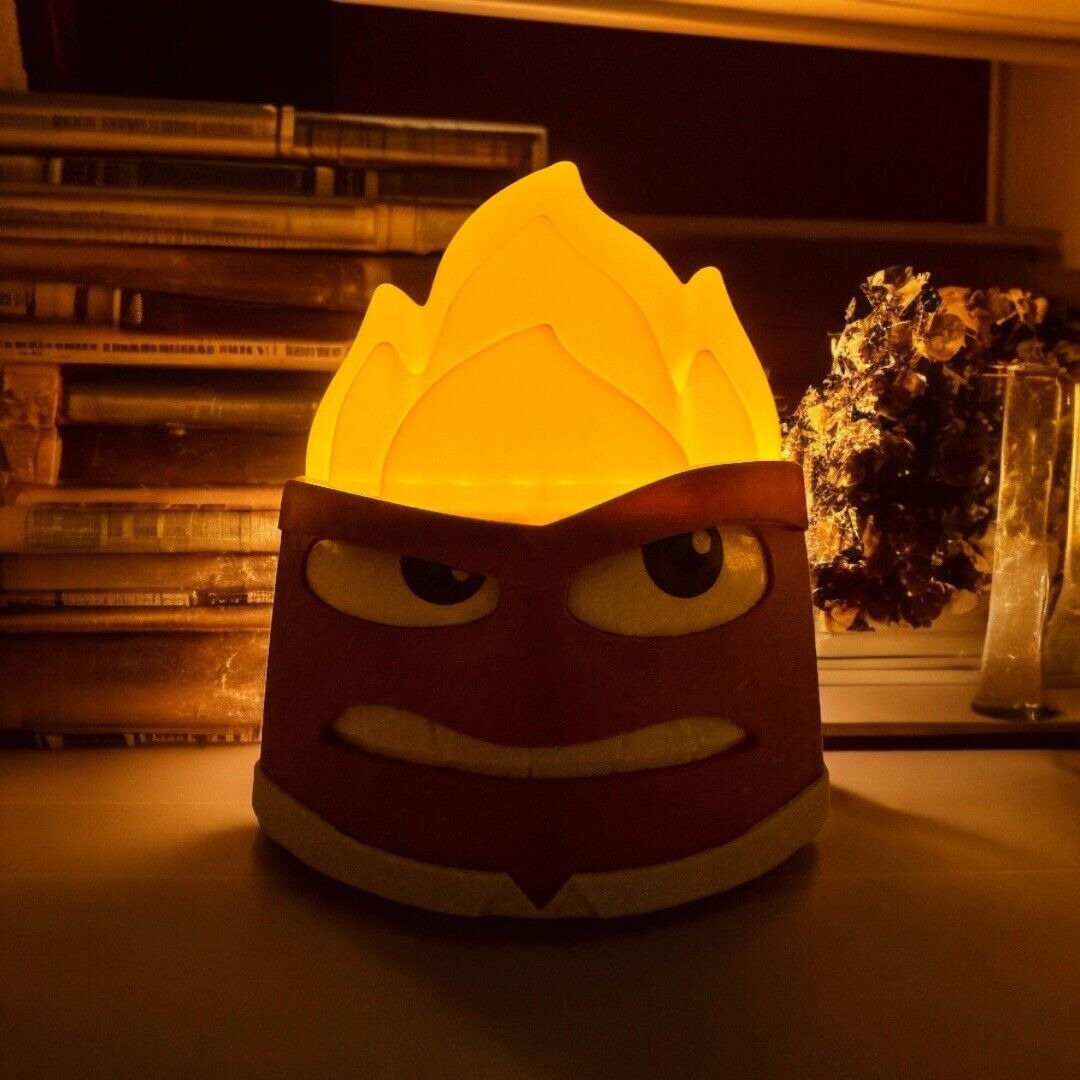 Disney Pixar Anger Emotion Inside Out 2 Fire Light Up Popcorn Bucket New in Bag