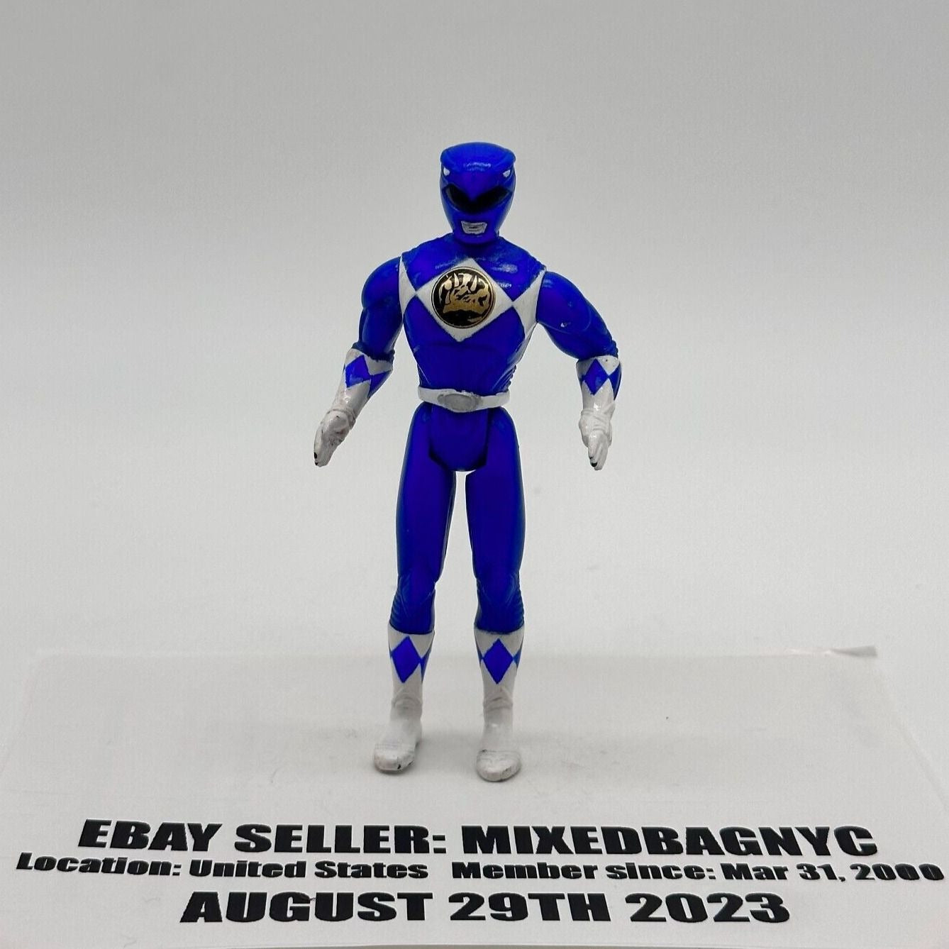 BLUE POWER RANGER Saban 4" Action Figure 1995 Mighty Morphin Power Rangers