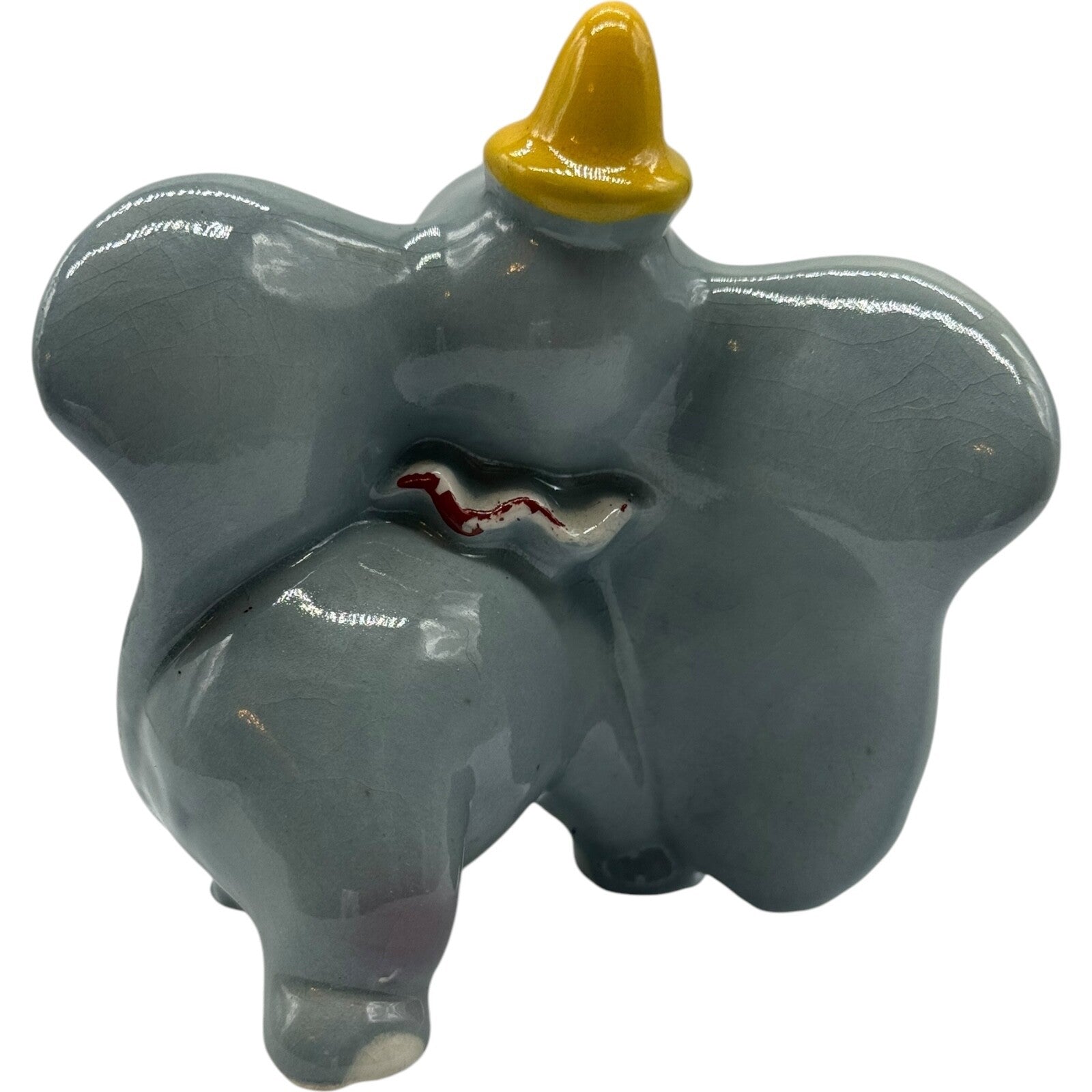 Vintage Walt Disney Dumbo Hand-Painted Ceramic Figurine - Shaw Pottery 40s