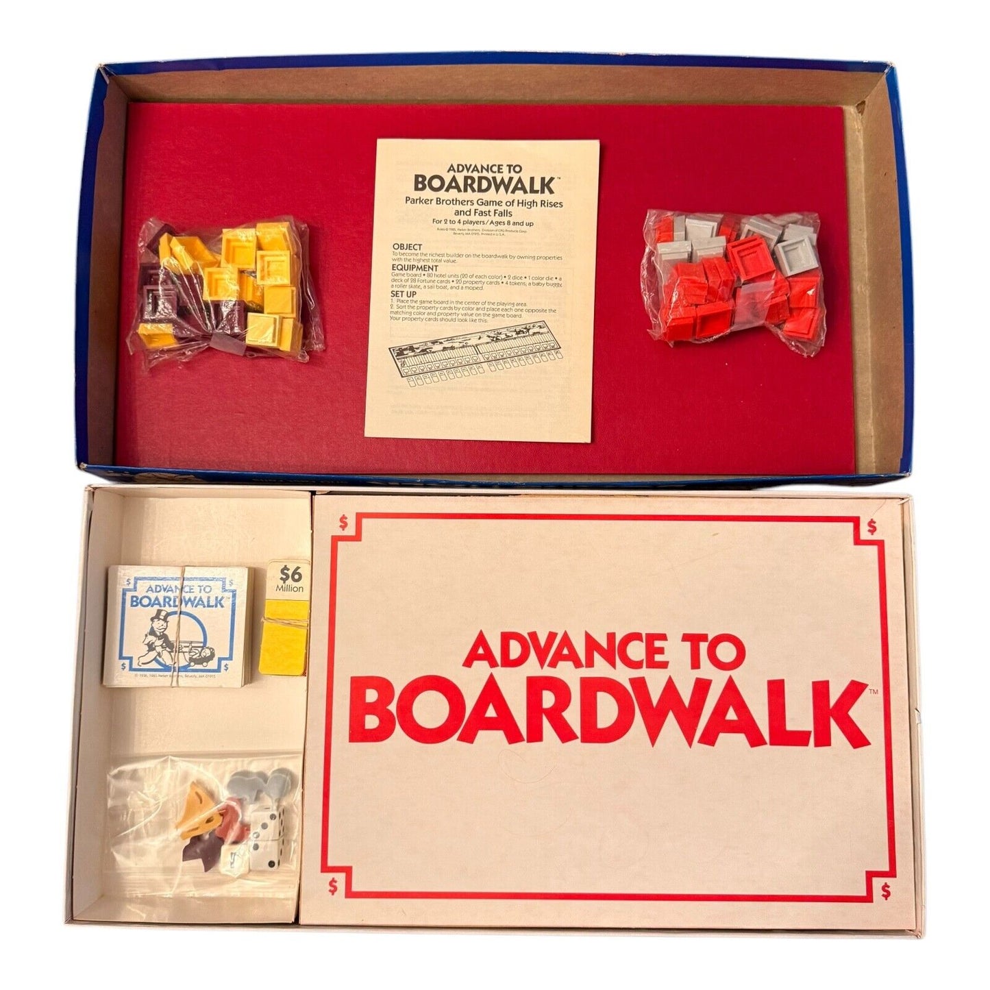 Monopoly Advance to Boardwalk Board Game Parker Brothers Vintage 1985