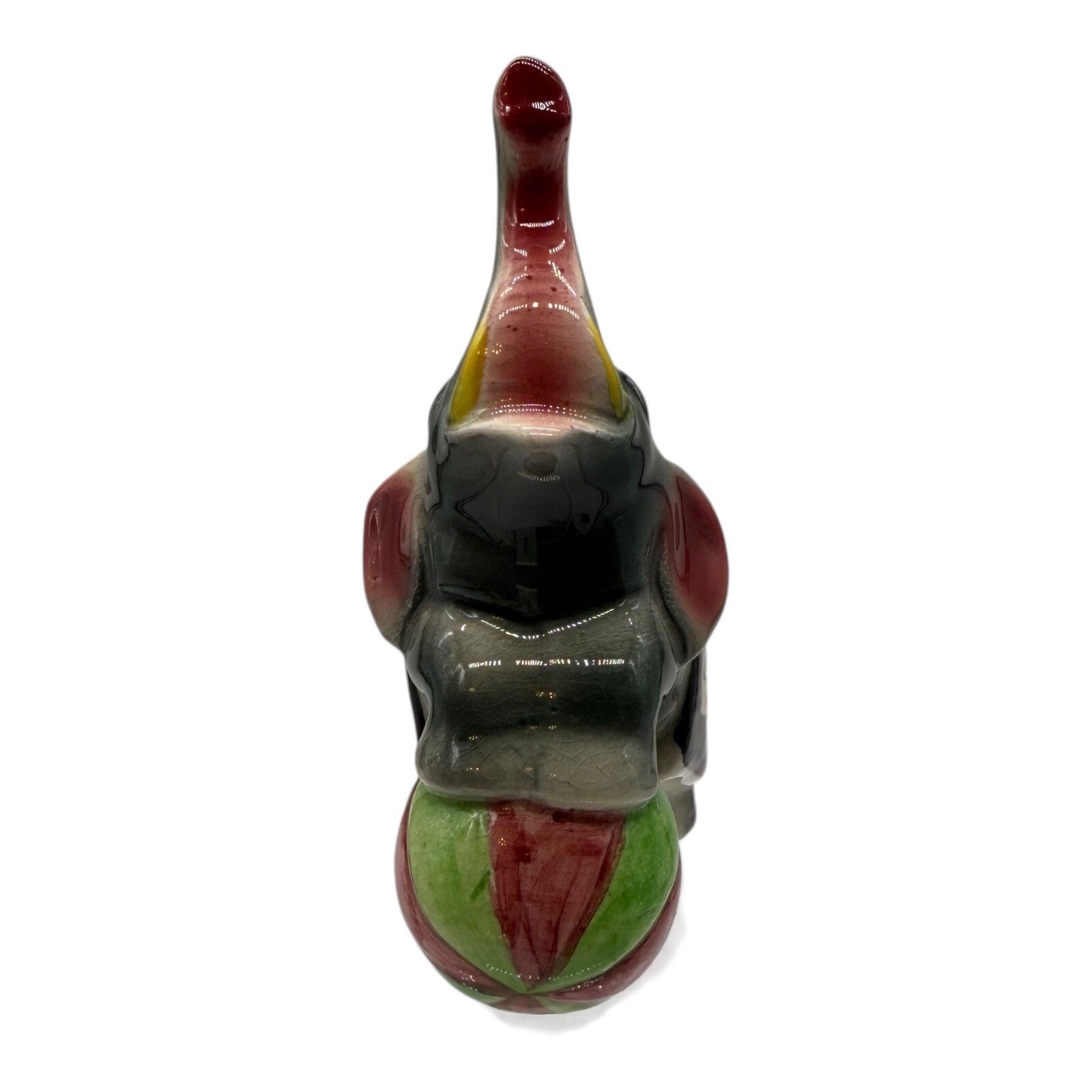 Vintage Elephant Salt Shaker Figurine Japan Circus Animal Floral Saddle