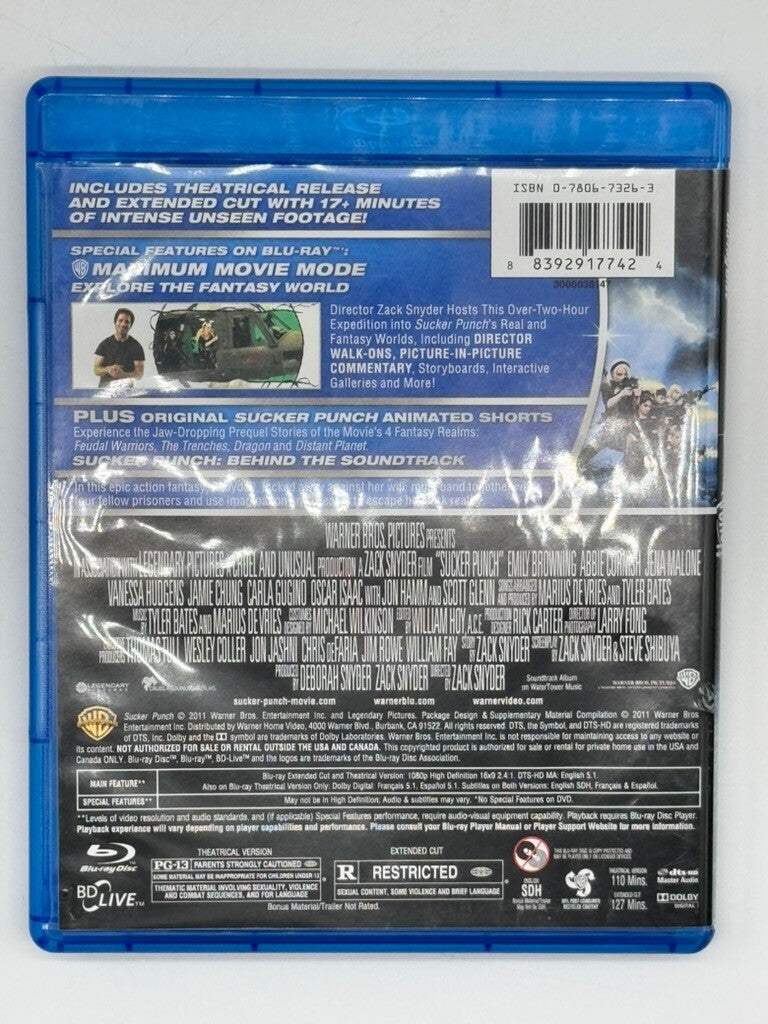 Sucker Punch (Blu-ray Disc, 2011, 2-Disc Set, Extended Cut)